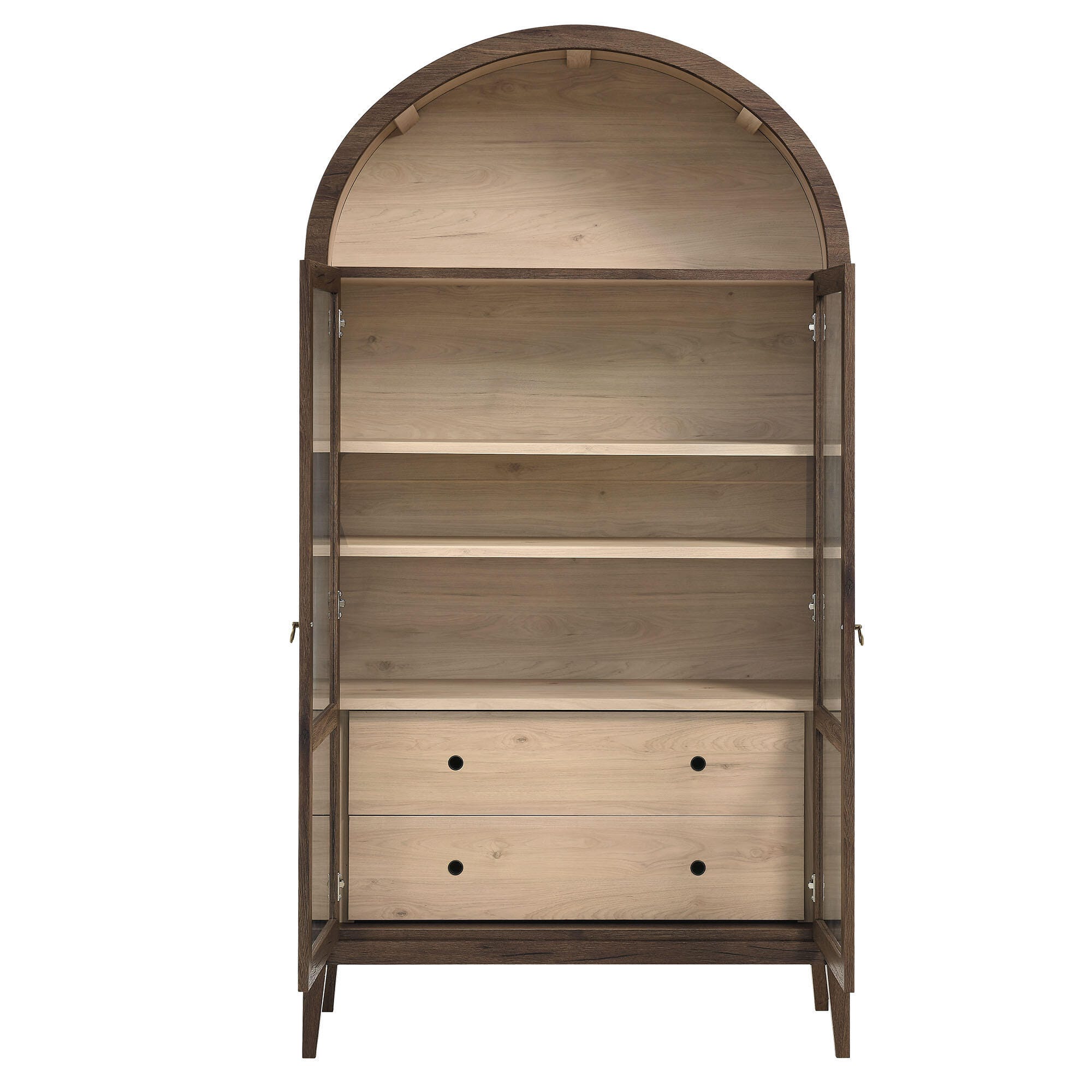 Modway Nolan Storage Cabinet, Walnut/Light Oak, large