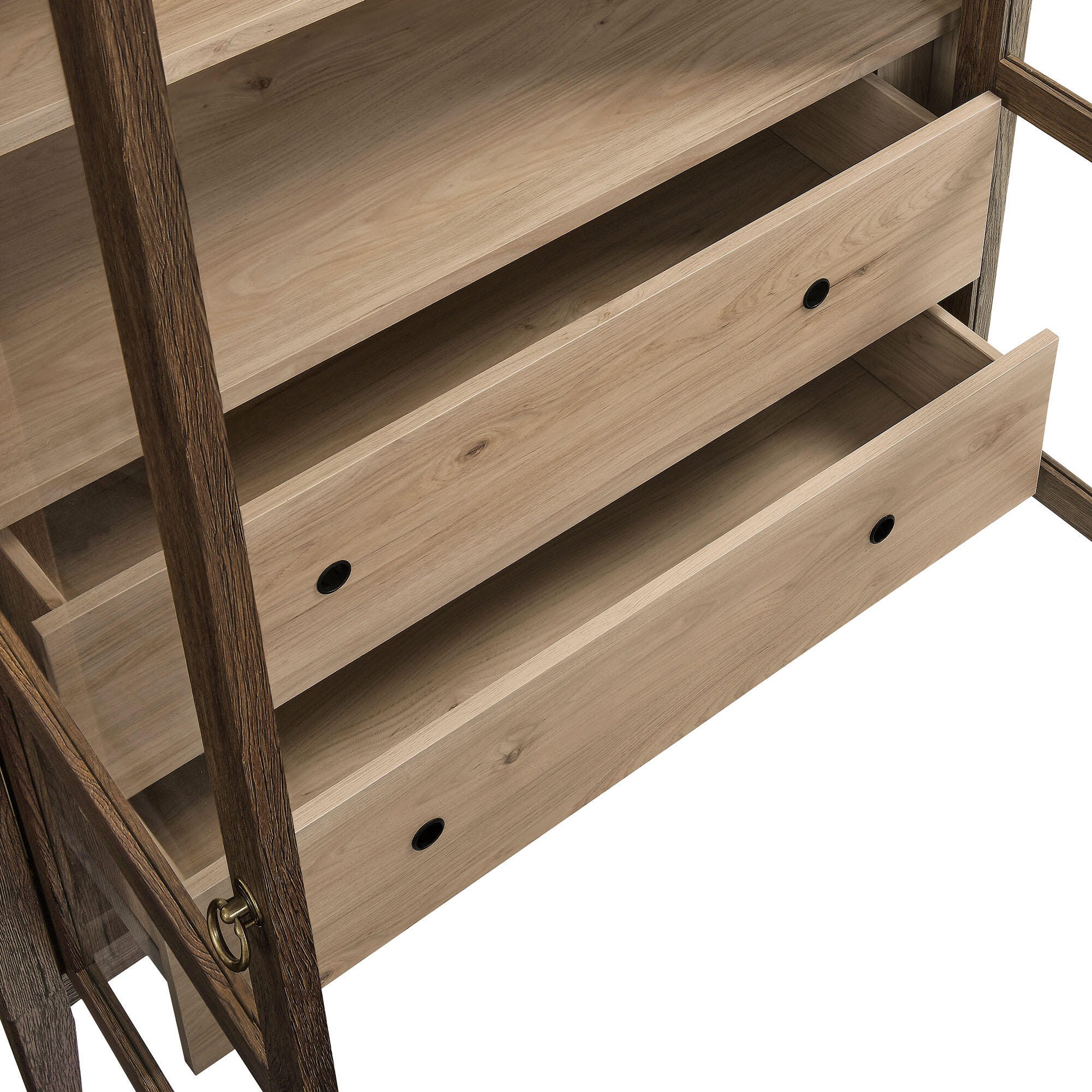 Modway Nolan Storage Cabinet, Walnut/Light Oak, large