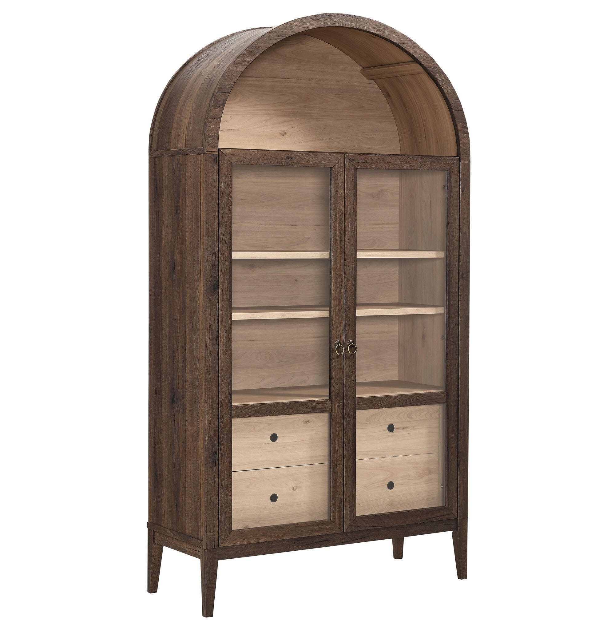 Modway Nolan Storage Cabinet, Walnut/Light Oak, large
