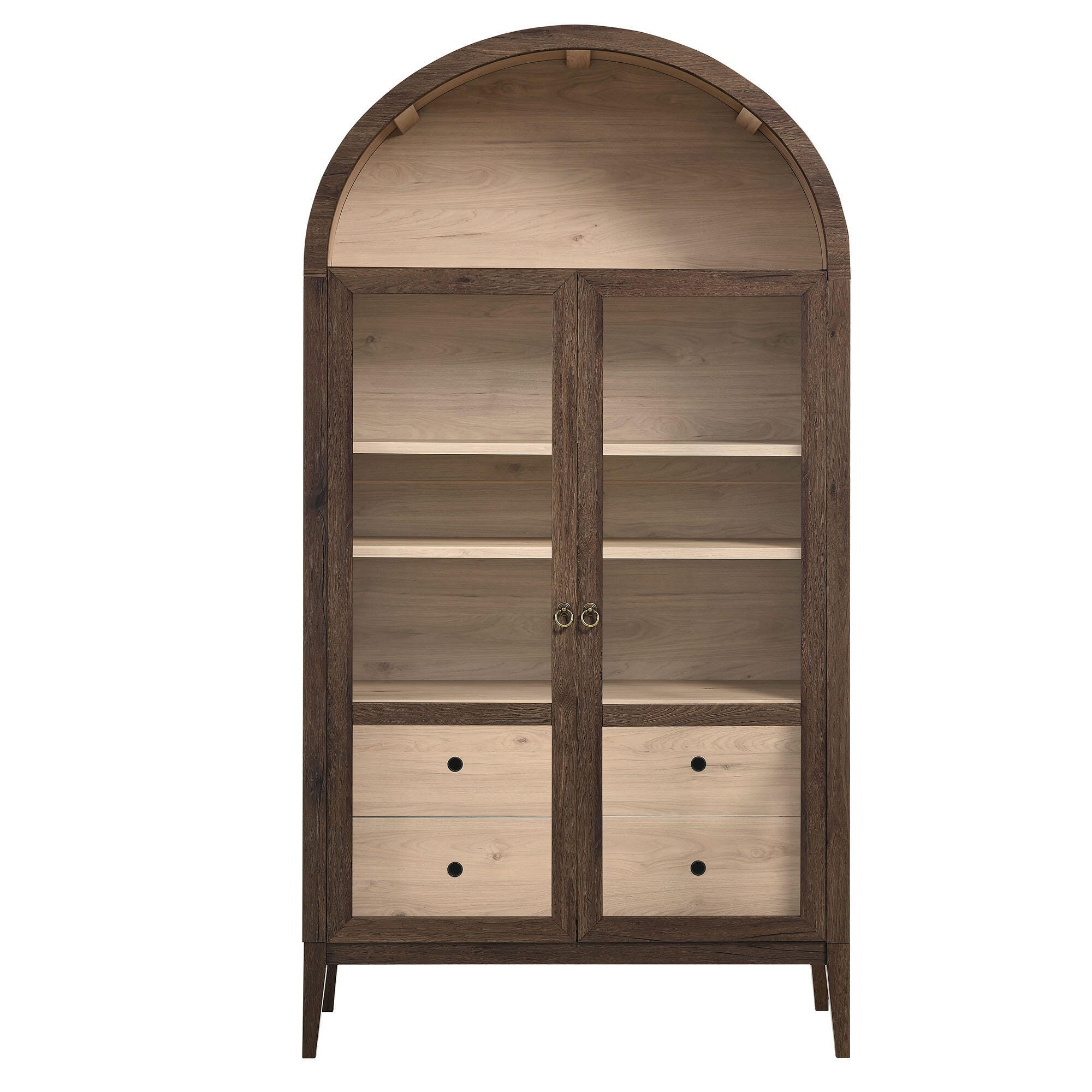 Modway Nolan Storage Cabinet, Walnut/Light Oak, large