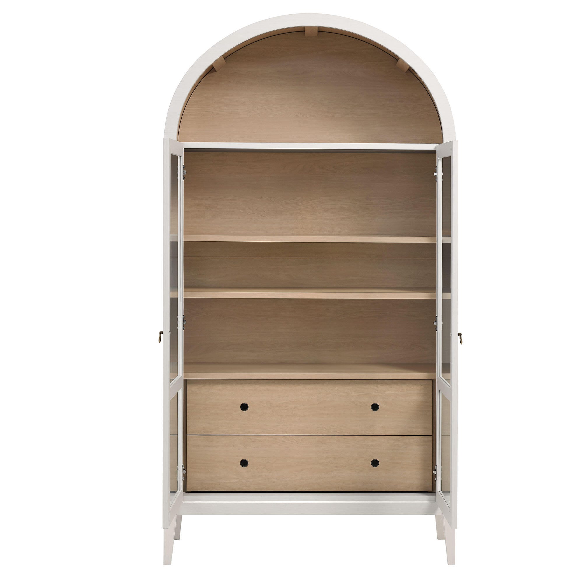 Modway Nolan Storage Cabinet, Ivory Oak, large