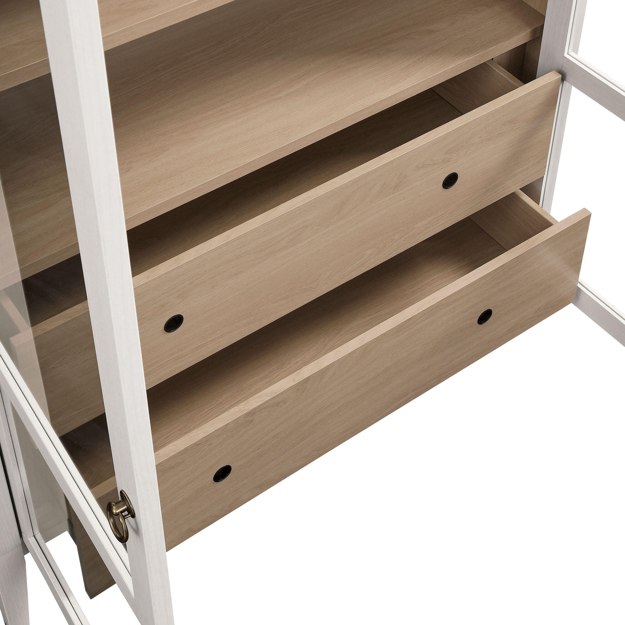 Modway Nolan Storage Cabinet, Ivory Oak, large