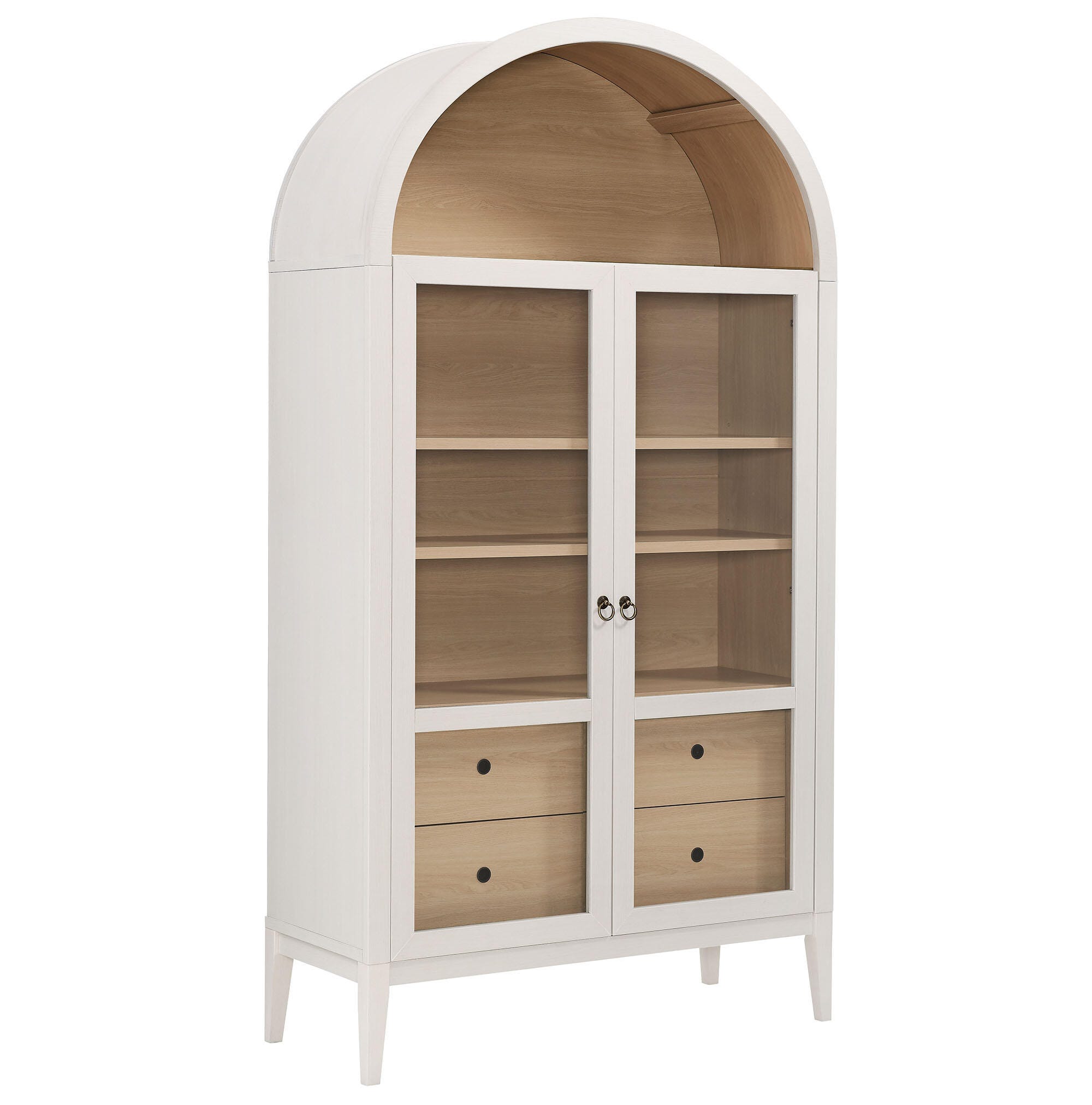 Modway Nolan Storage Cabinet, Ivory Oak, large