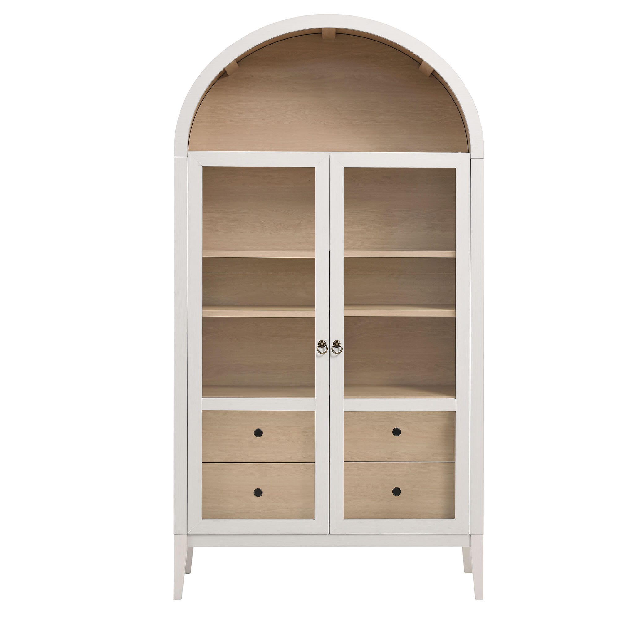 Modway Nolan Storage Cabinet, Ivory Oak, large