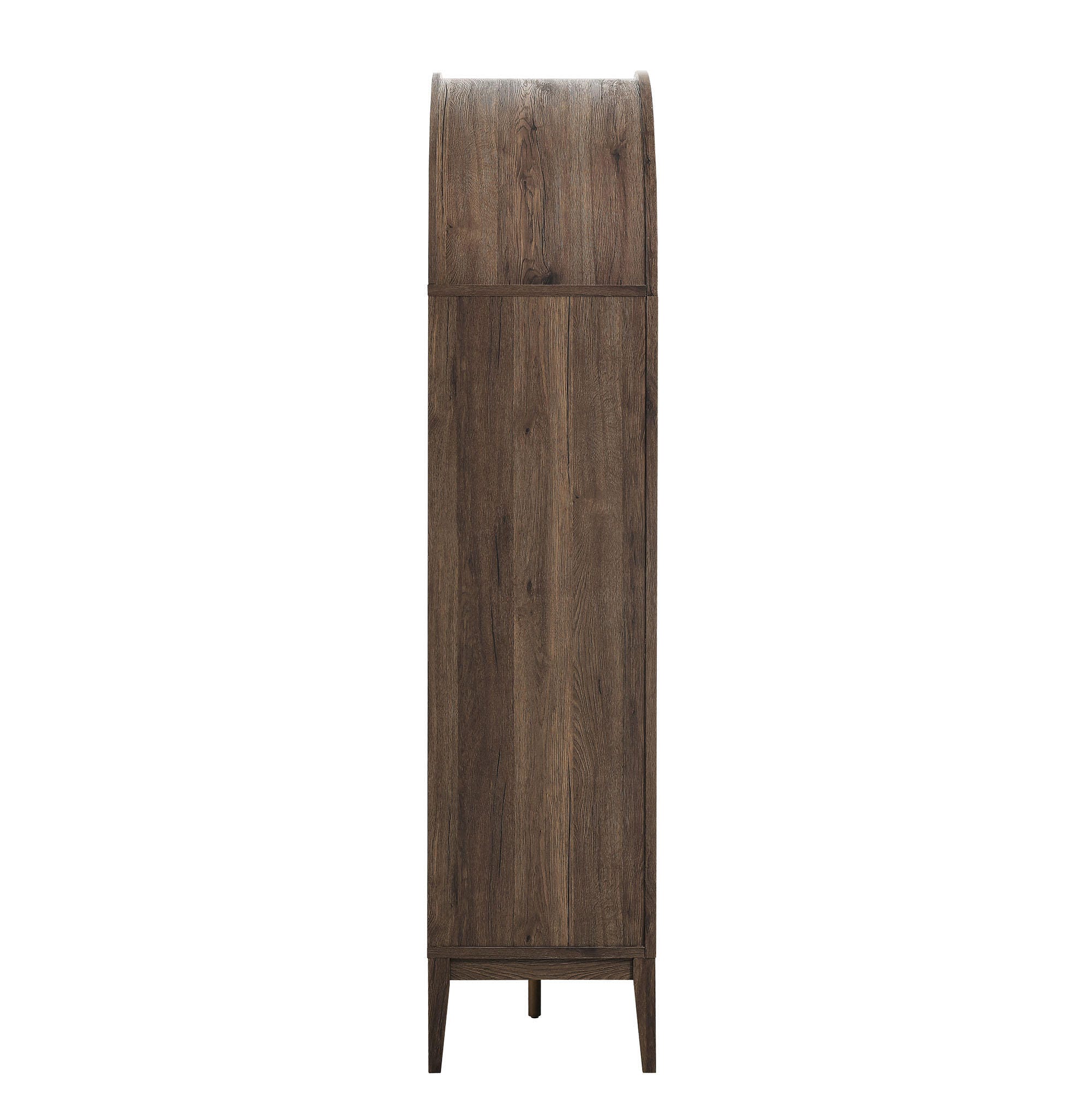 Modway Nolan 74" Storage Bookcase, Dark Walnut, large