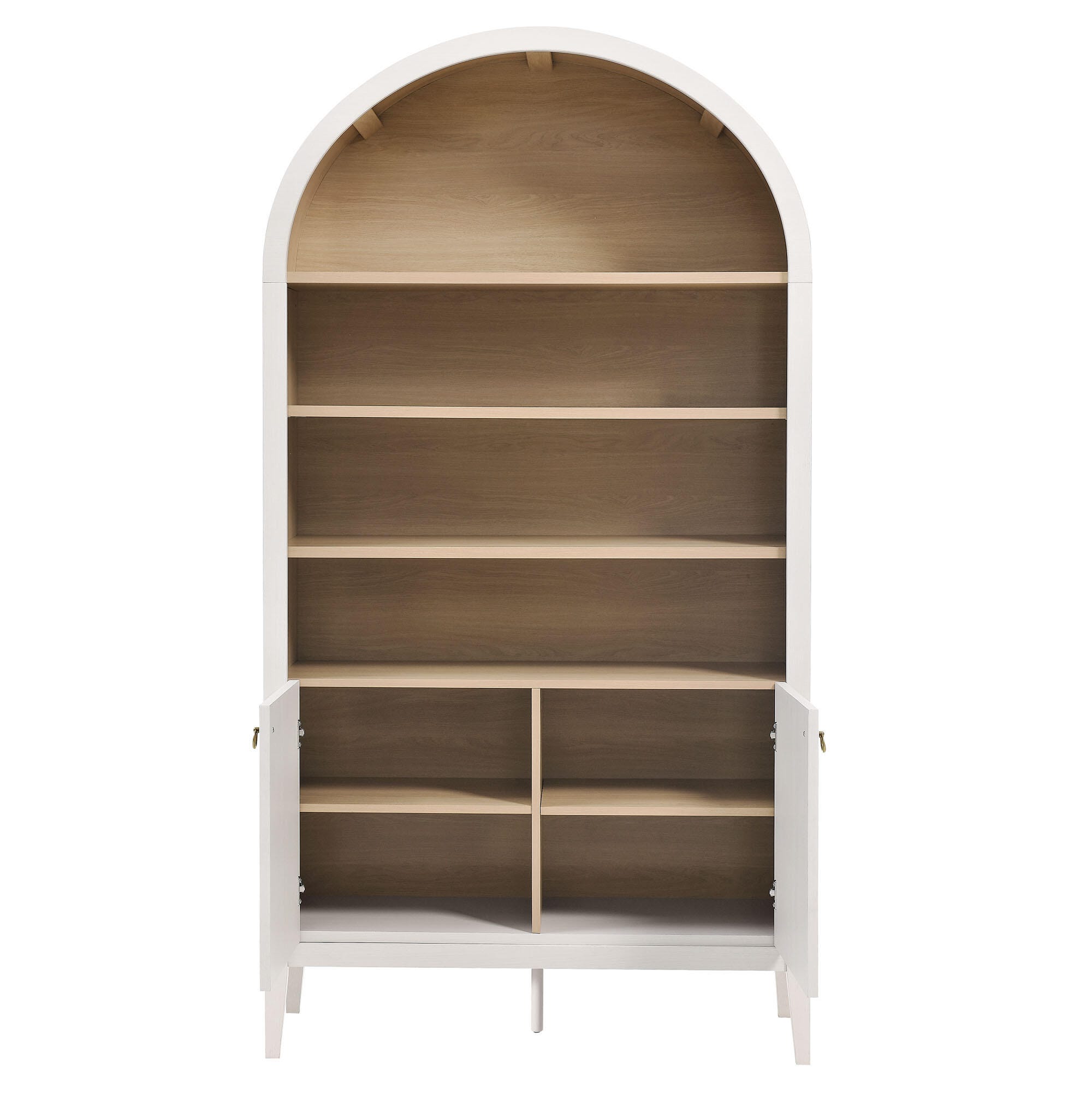 Modway Nolan 74" Storage Bookcase, Ivory, large