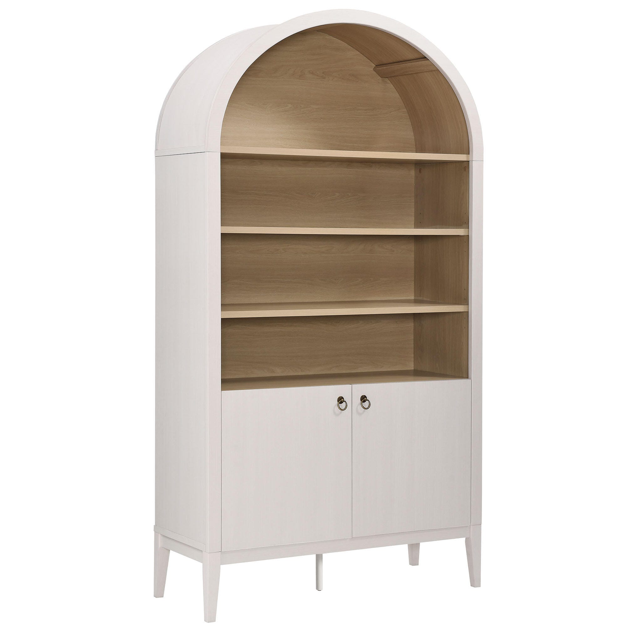 Modway Nolan 74" Storage Bookcase, Ivory, large