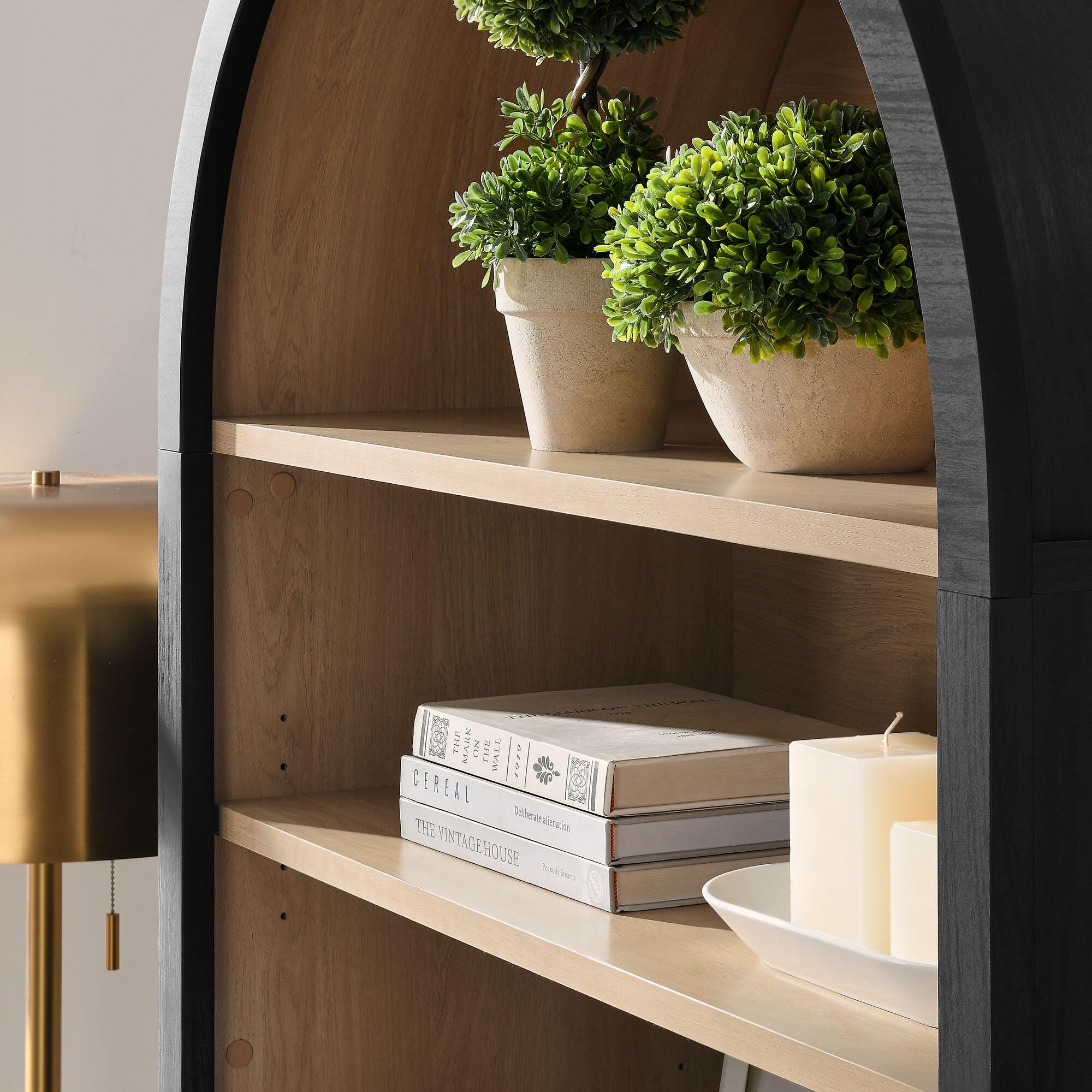 Modway Nolan 74" Storage Bookcase, Black, large