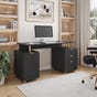 Techni Mobili 56" Home Office Desk, Black, large