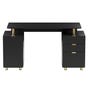 Techni Mobili 56" Home Office Desk, Black, large