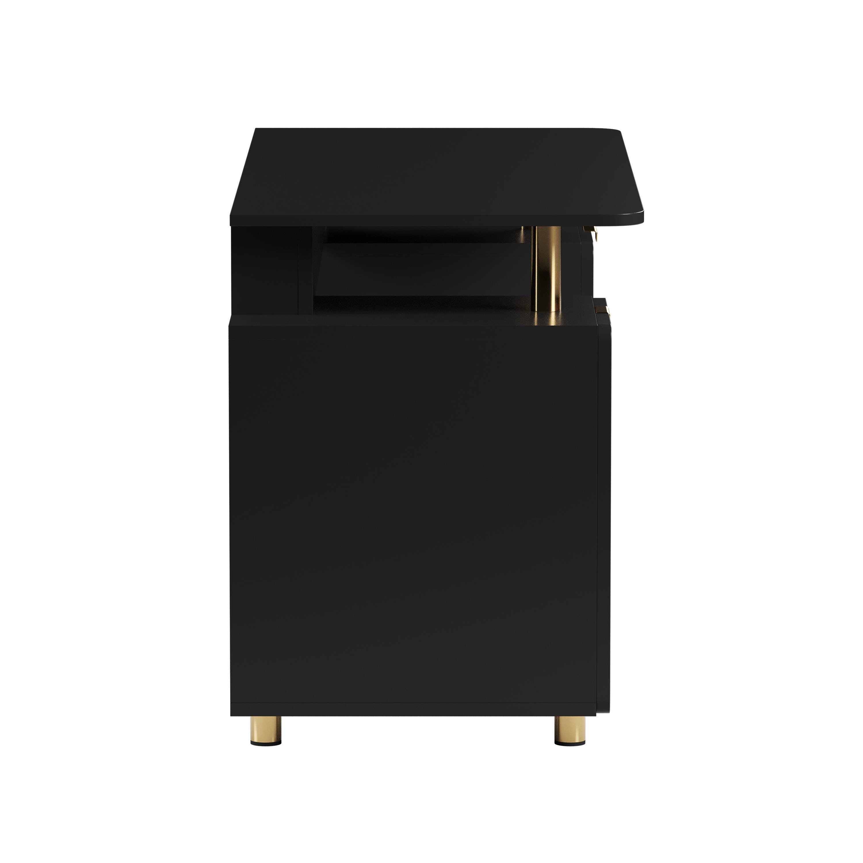 Techni Mobili 56" Home Office Desk, Black, large