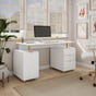 Techni Mobili 56" Home Office Desk, White, large