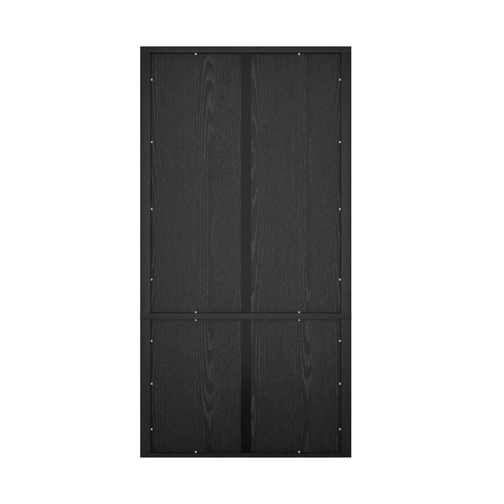 Manhattan Comfort Rivington 79" Bookcase, Black, large