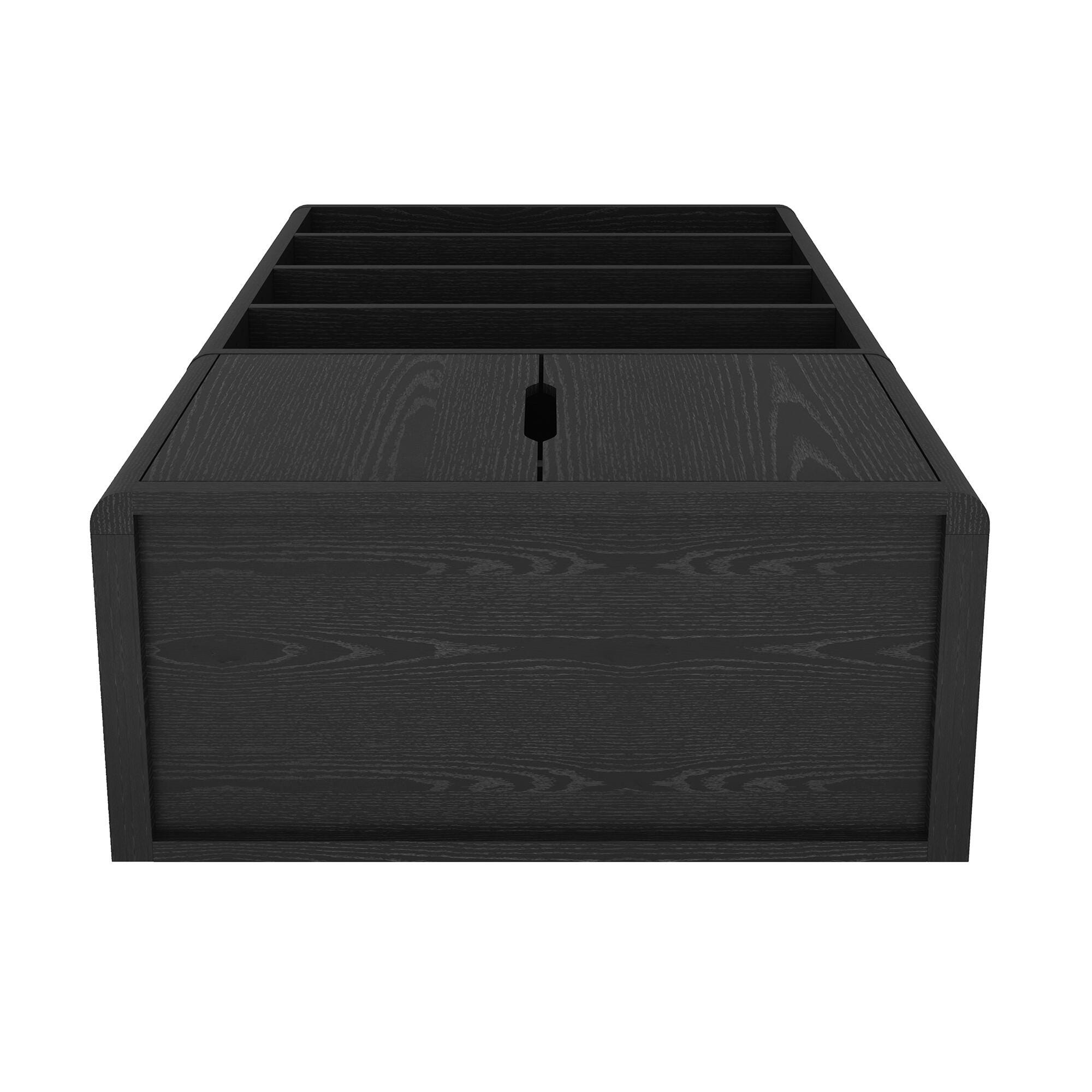 Manhattan Comfort Rivington 79" Bookcase, Black, large