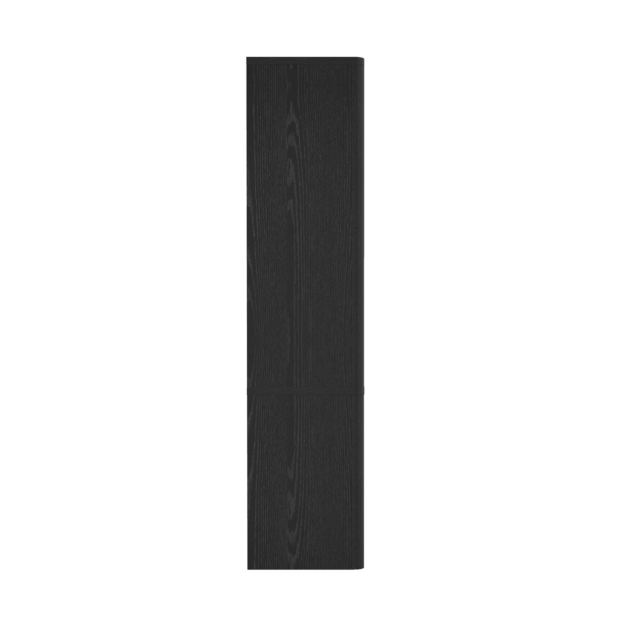 Manhattan Comfort Rivington 79" Bookcase, Black, large