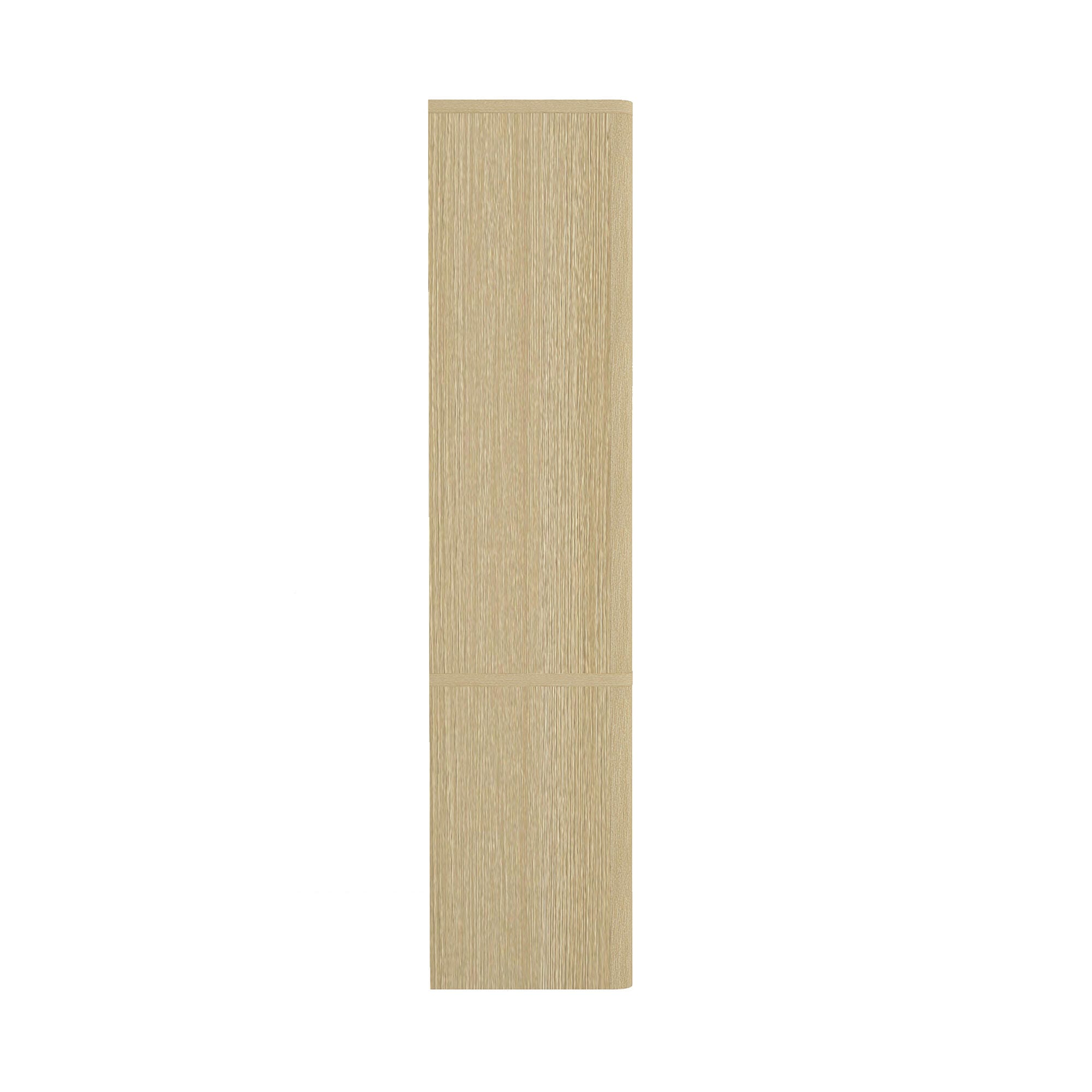 Manhattan Comfort Rivington 79" Bookcase, Natural Oak, large