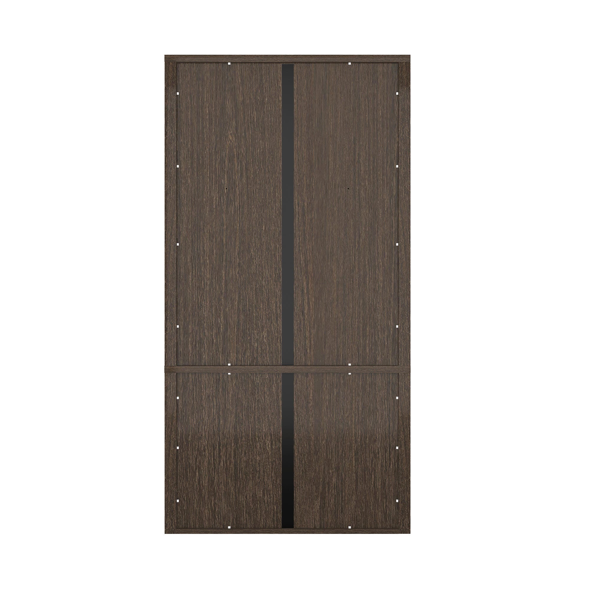 Manhattan Comfort Rivington 79" Bookcase, Walnut, large