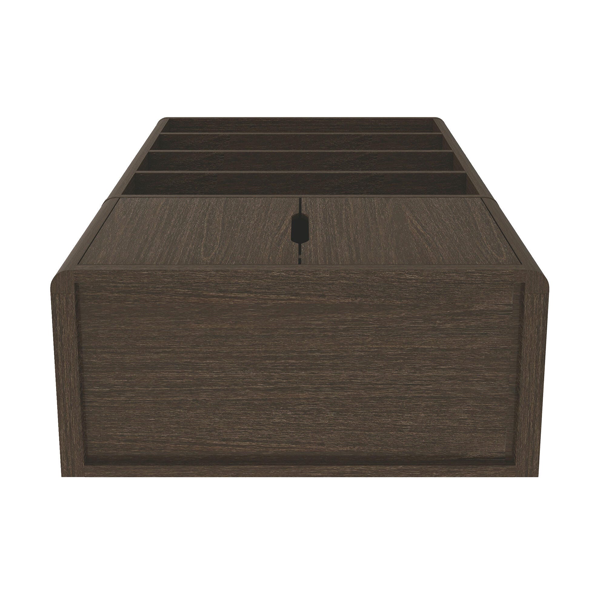 Manhattan Comfort Rivington 79" Bookcase, Walnut, large