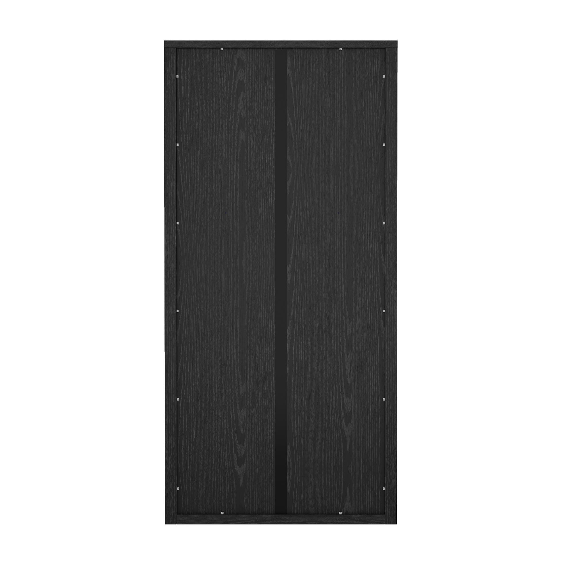 Manhattan Comfort Rivington 79" Bookcase, Black, large