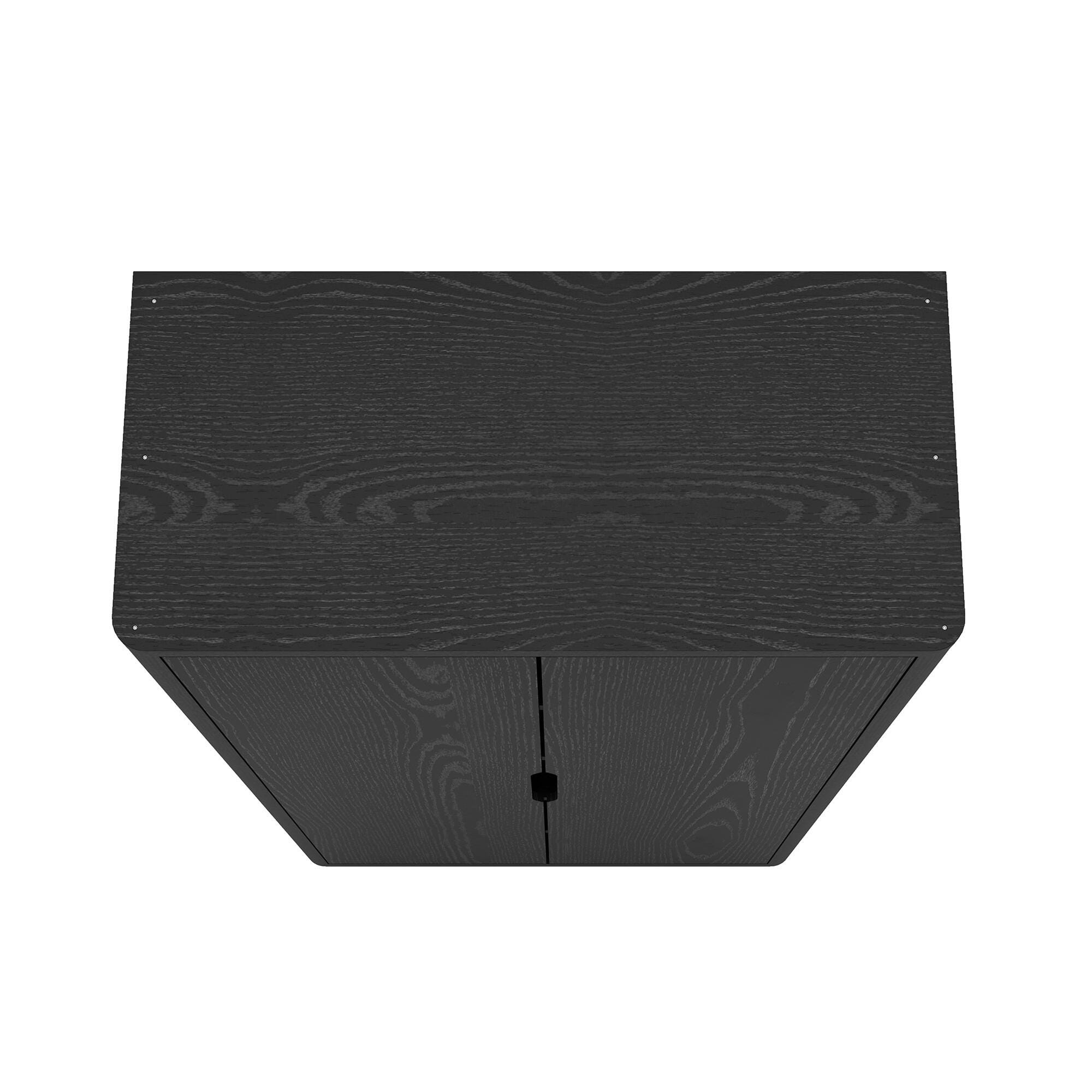 Manhattan Comfort Rivington 79" Bookcase, Black, large
