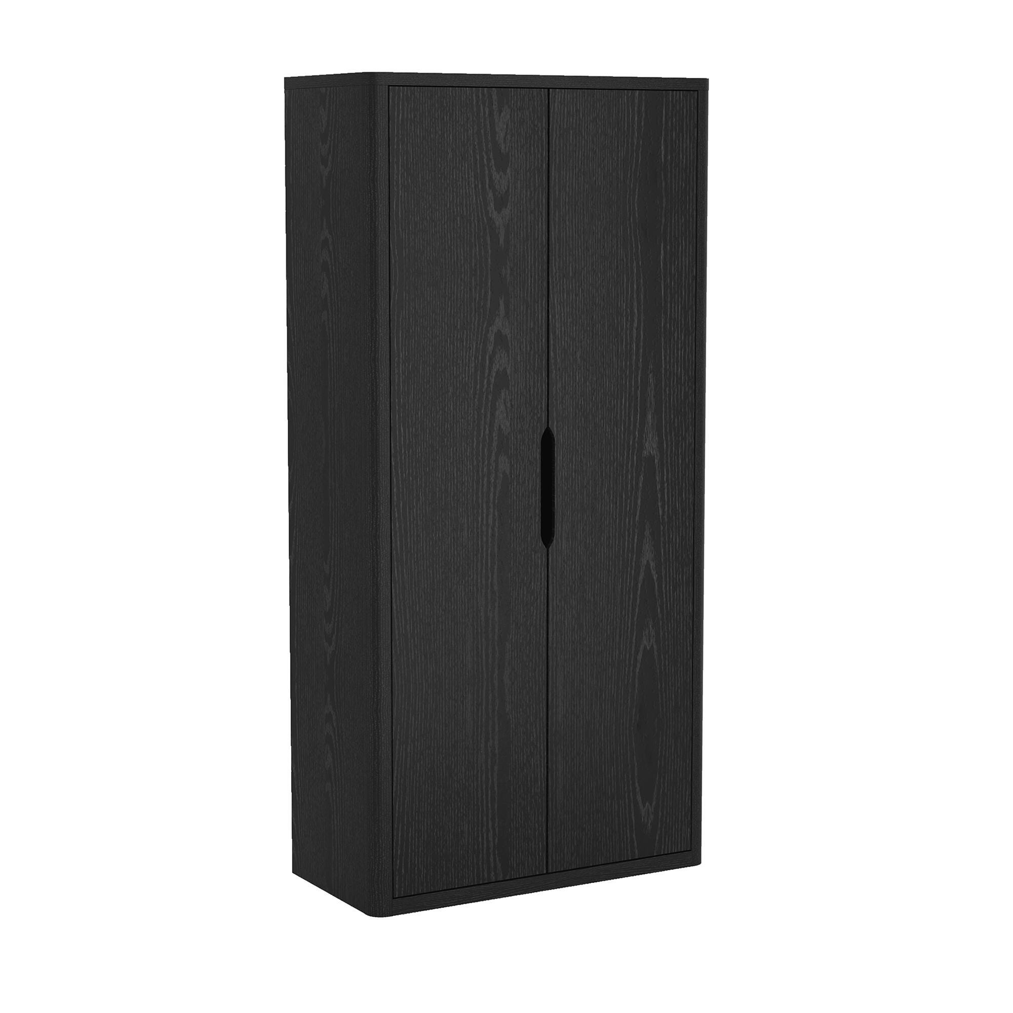 Manhattan Comfort Rivington 79" Bookcase, Black, large