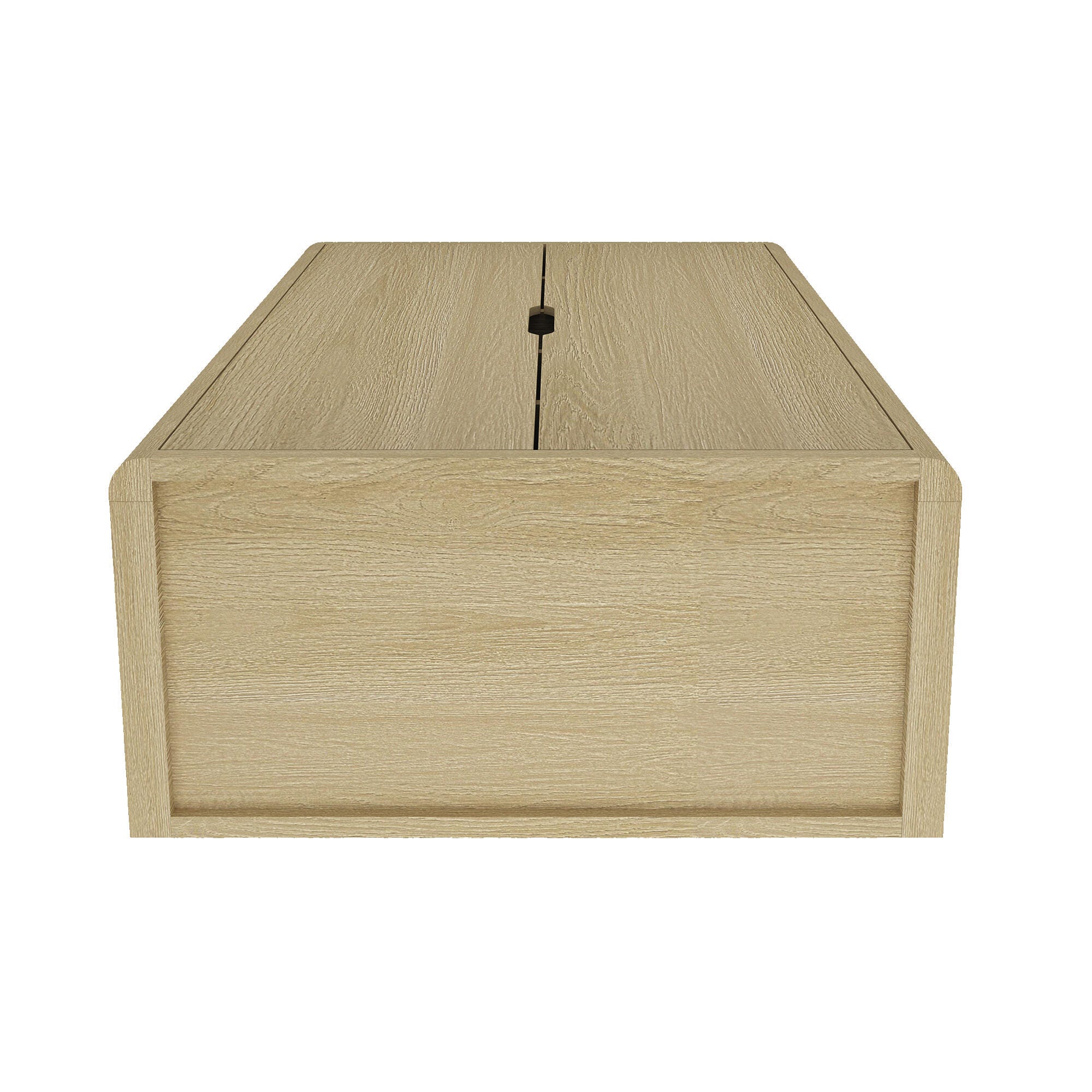 Manhattan Comfort Rivington 79" Bookcase, Natural Oak, large