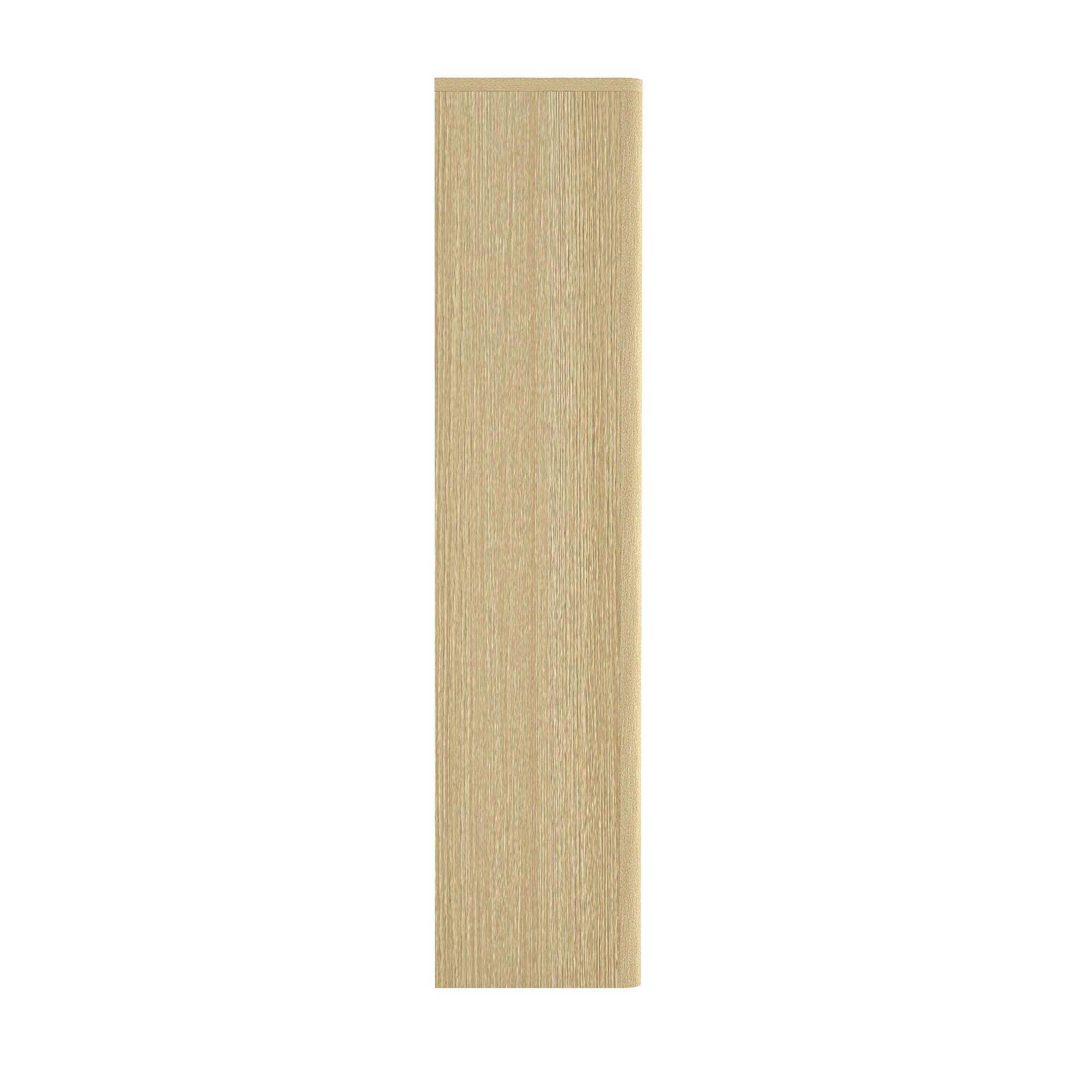 Manhattan Comfort Rivington 79" Bookcase, Natural Oak, large