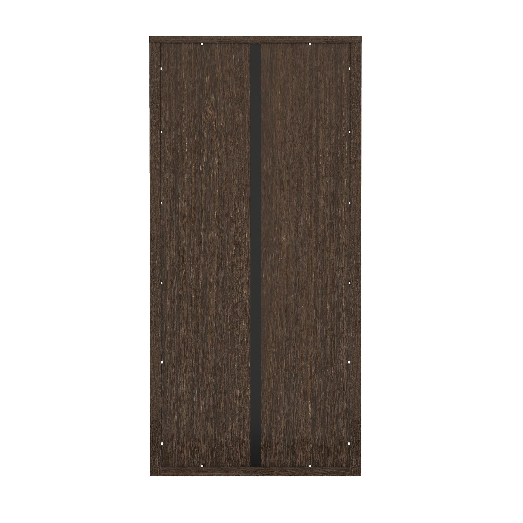 Manhattan Comfort Rivington 79" Bookcase, Walnut, large