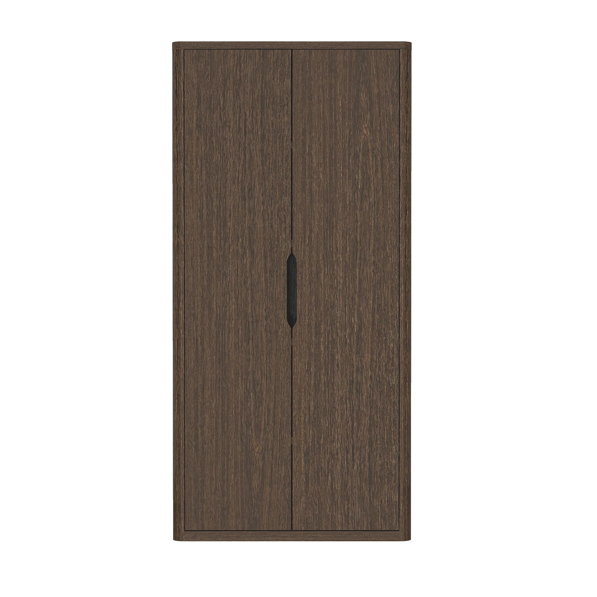 Manhattan Comfort Rivington 79" Bookcase, Walnut, large