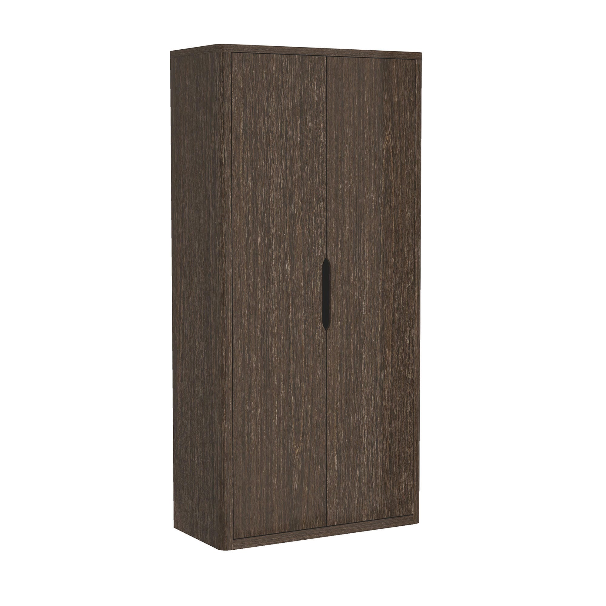 Manhattan Comfort Rivington 79" Bookcase, Walnut, large