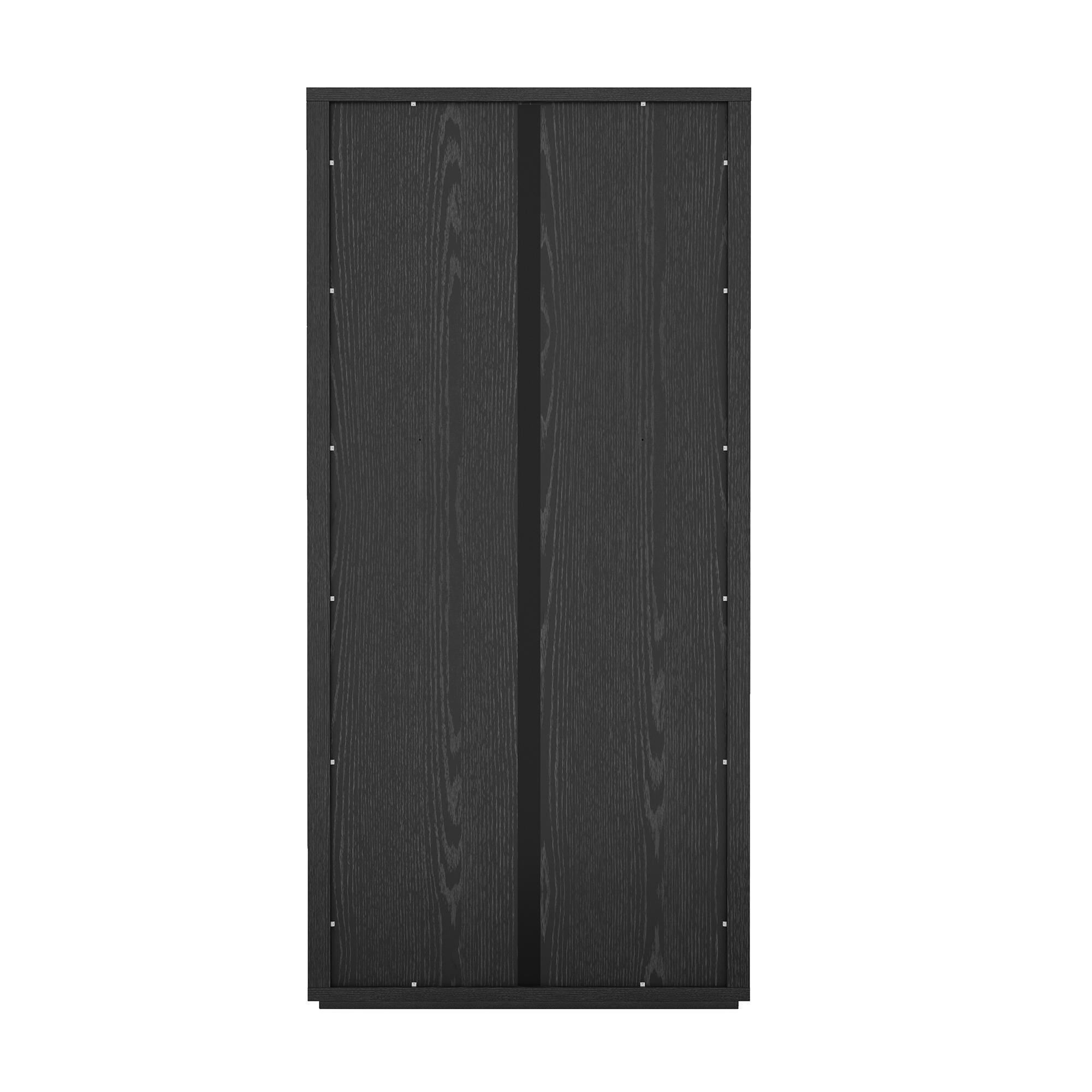 Manhattan Comfort Rivington 79" 5 Shelves Bookcase, Black, large