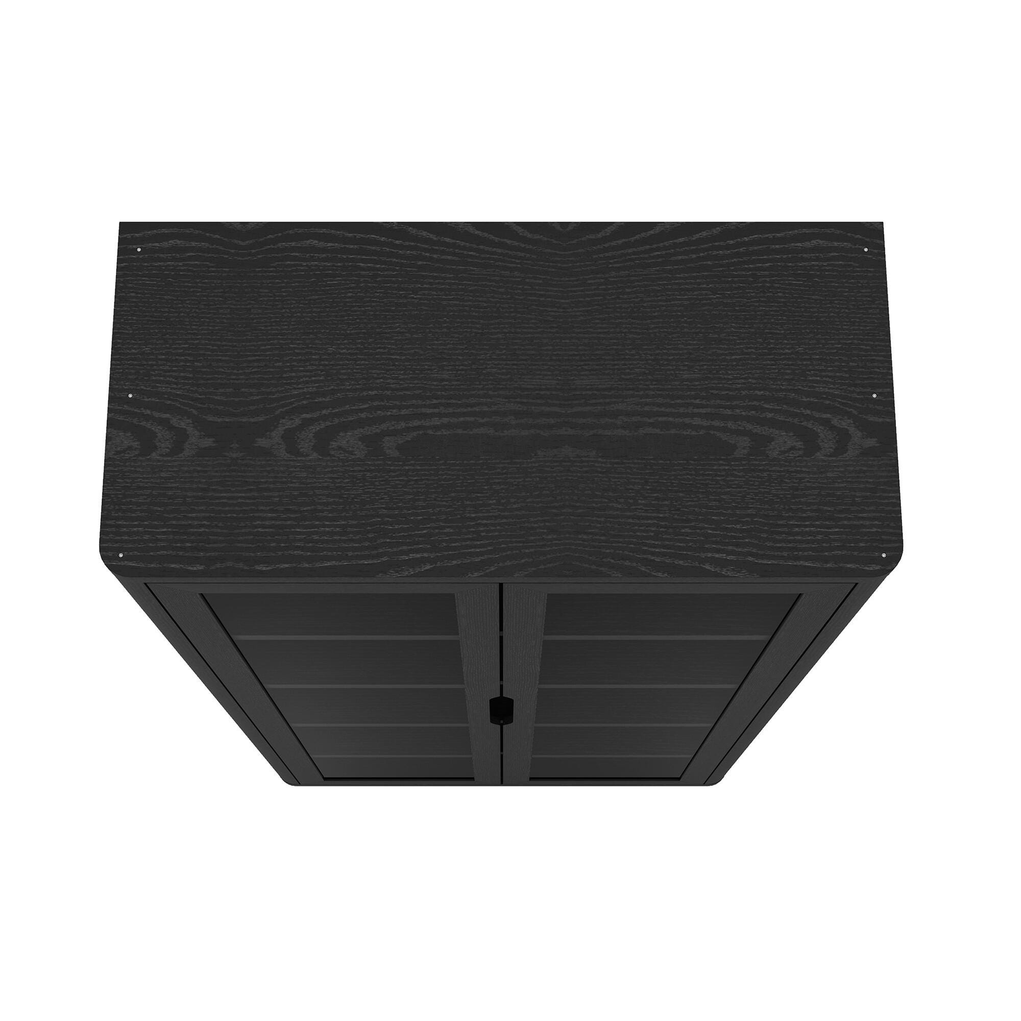 Manhattan Comfort Rivington 79" 5 Shelves Bookcase, Black, large