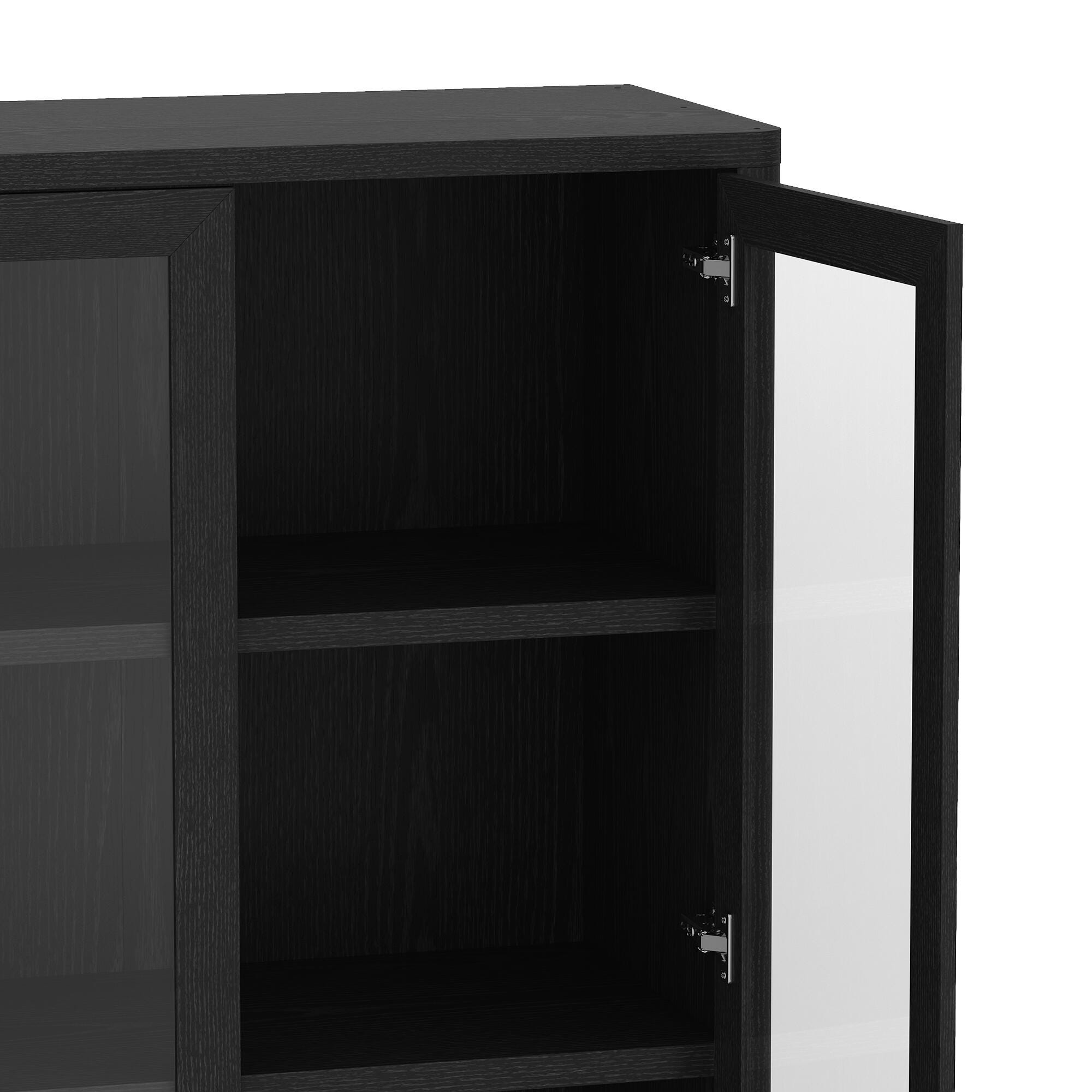 Manhattan Comfort Rivington 79" 5 Shelves Bookcase, Black, large