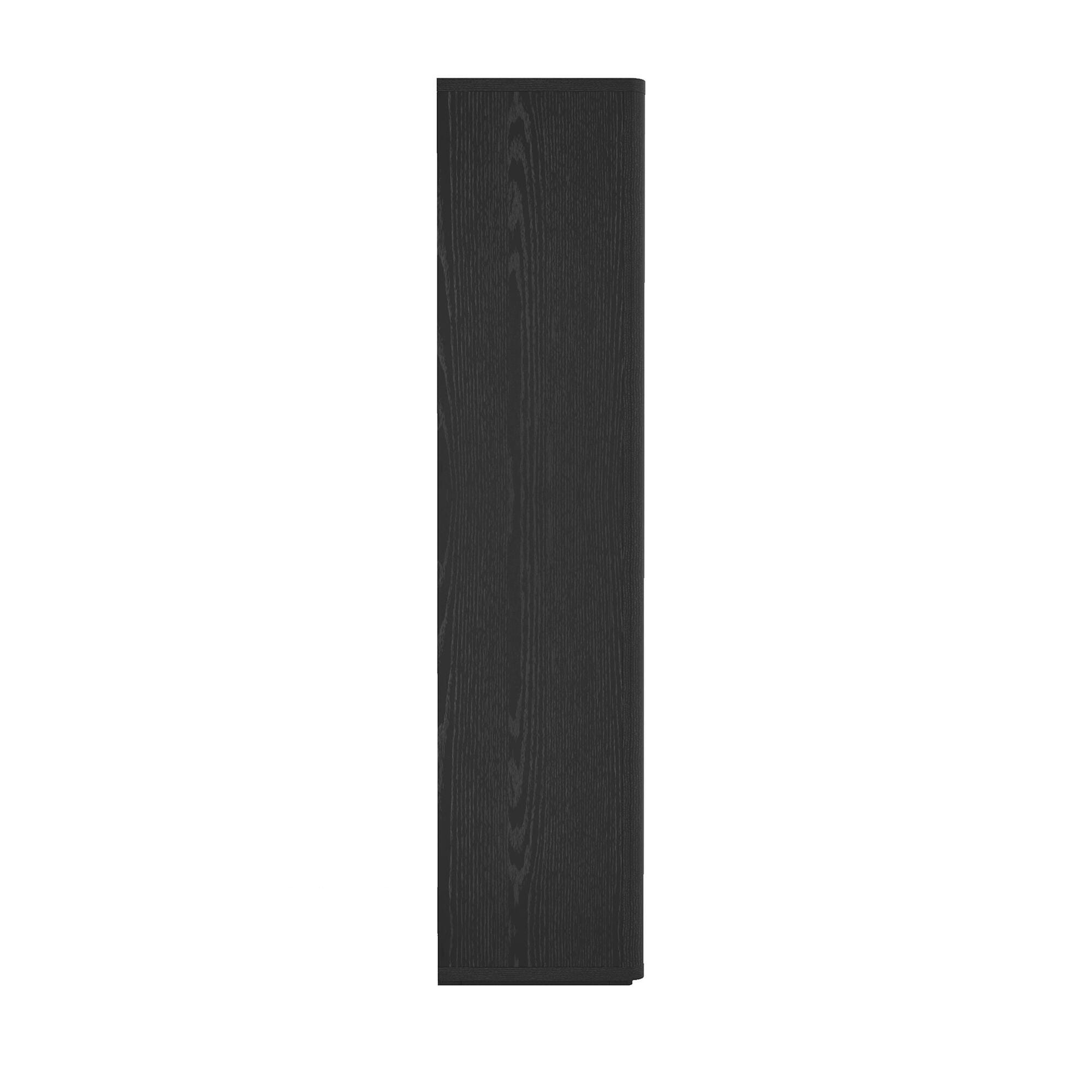 Manhattan Comfort Rivington 79" 5 Shelves Bookcase, Black, large