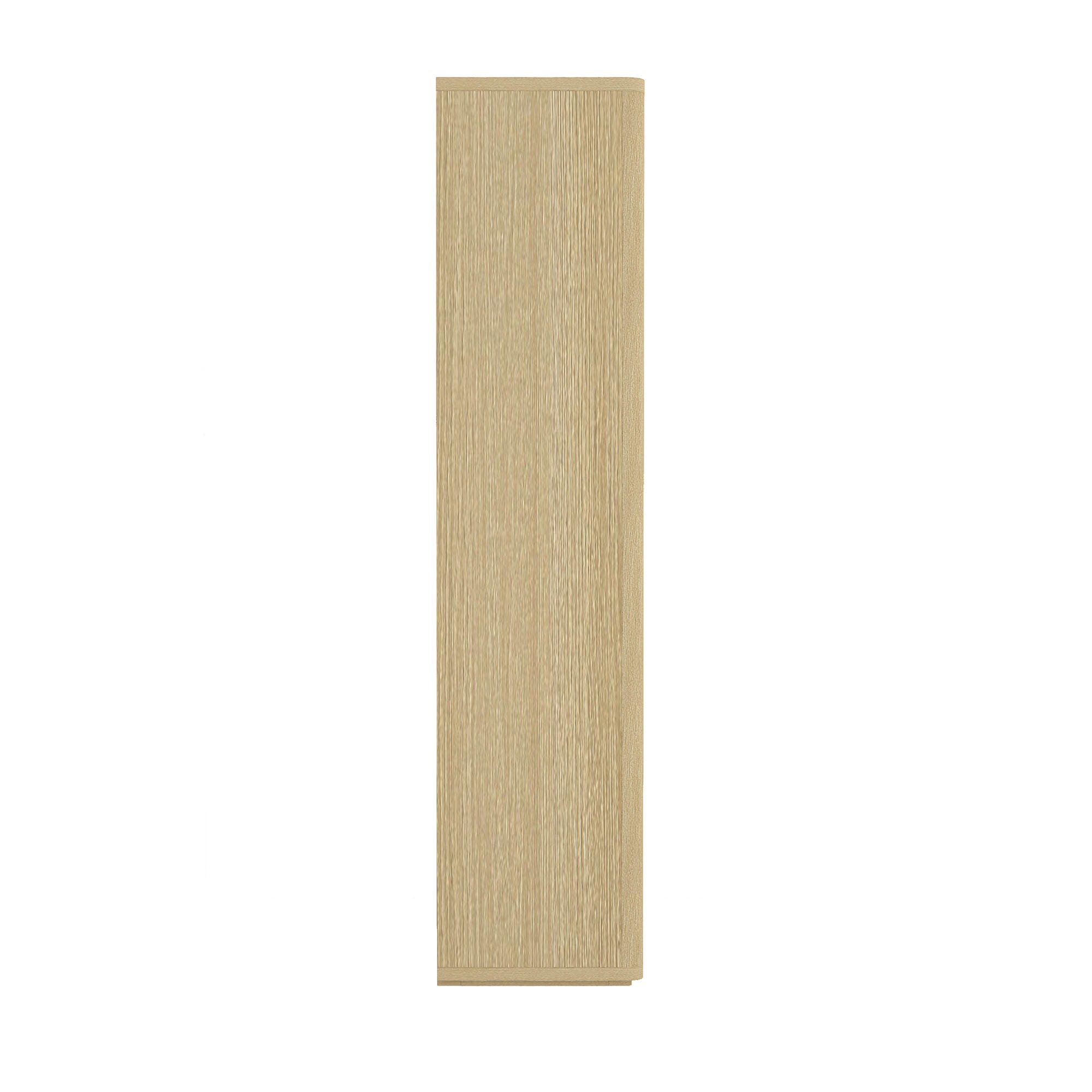 Manhattan Comfort Rivington 79" 5 Shelves Bookcase, Natural Oak, large