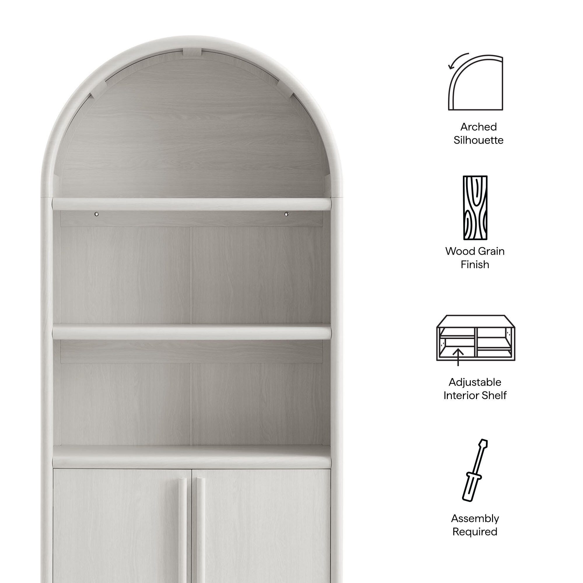Modway Bellamy 79" Cabinet Bookcase, , large