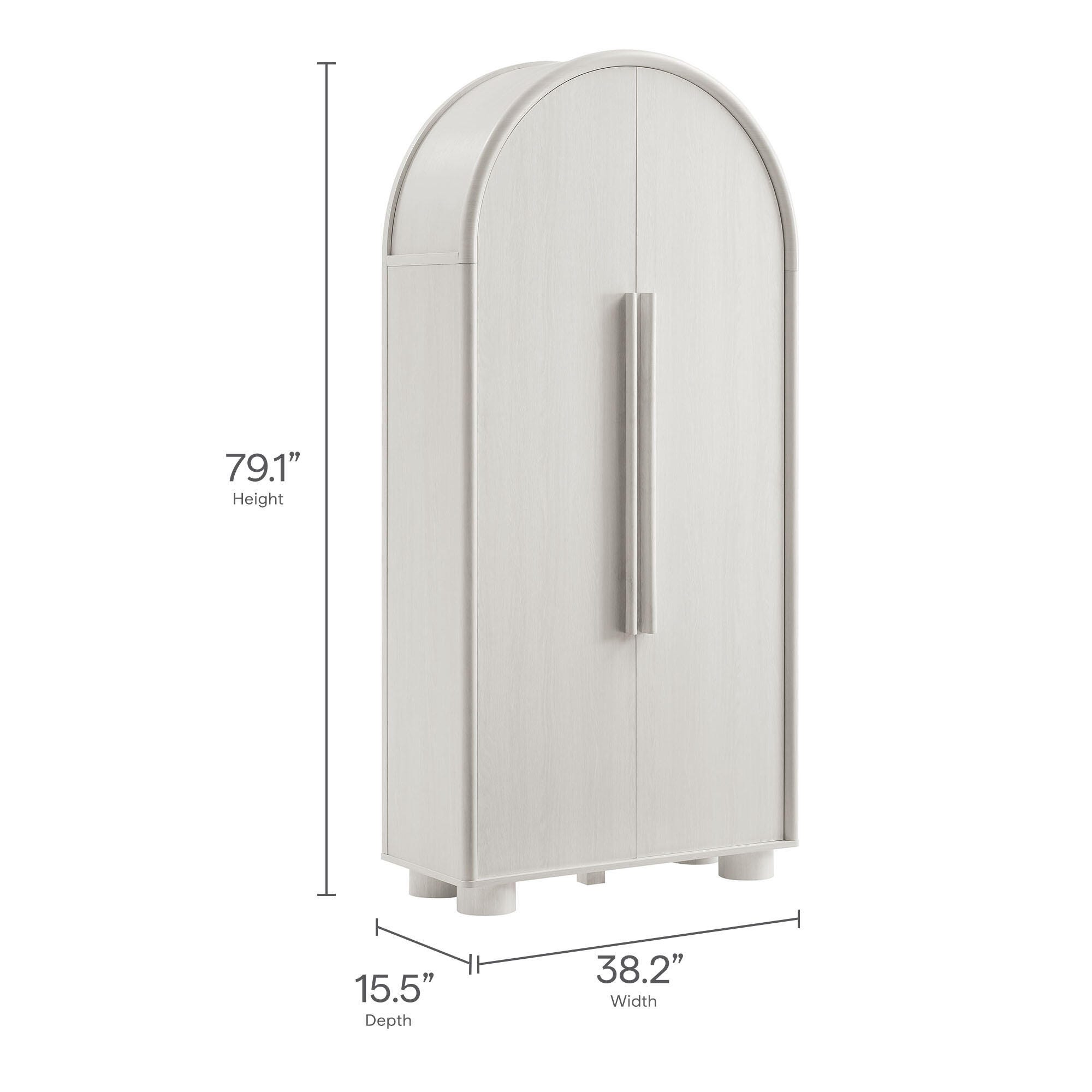 Modway Bellamy Storage Cabinet, Ash, large