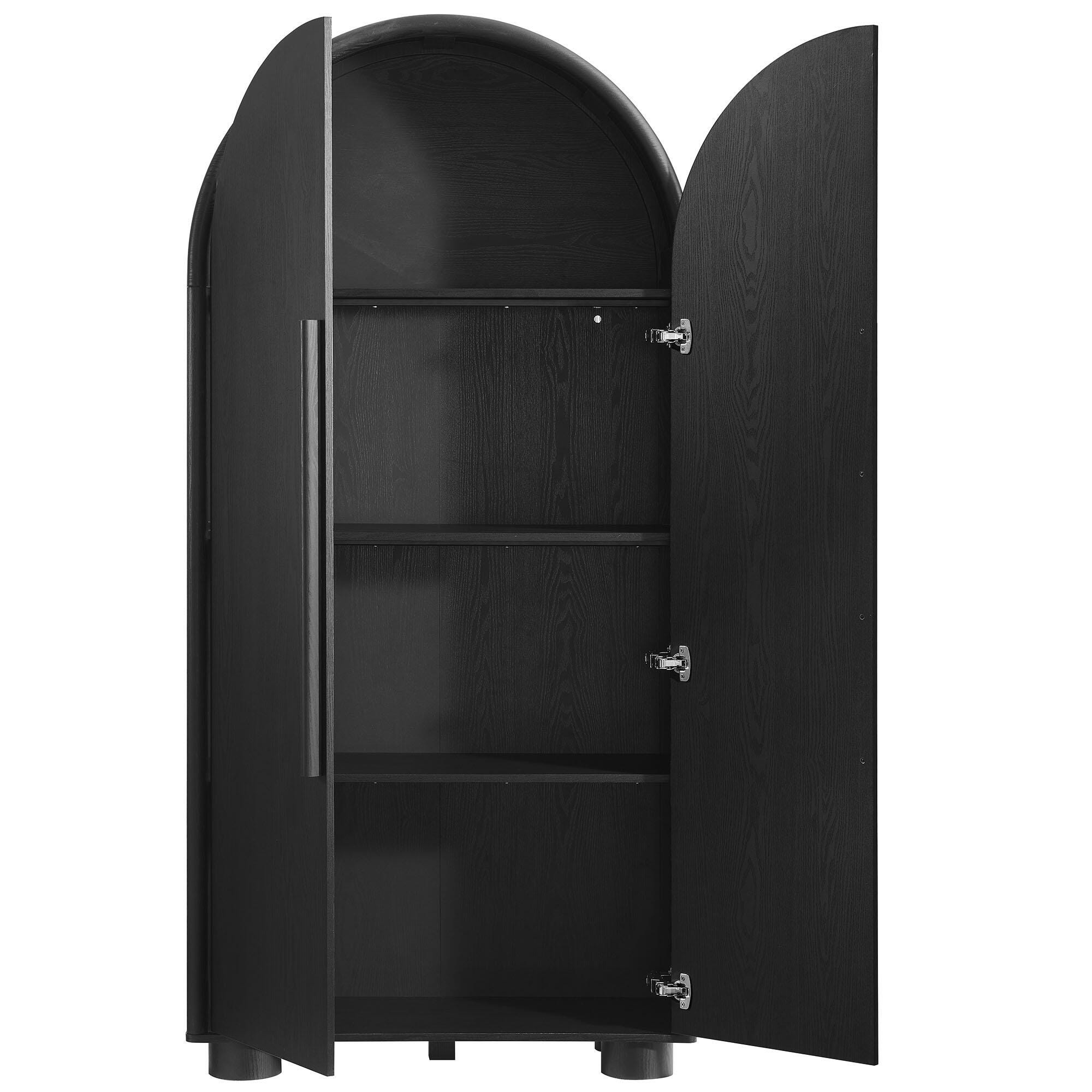 Modway Bellamy Storage Cabinet, Black, large