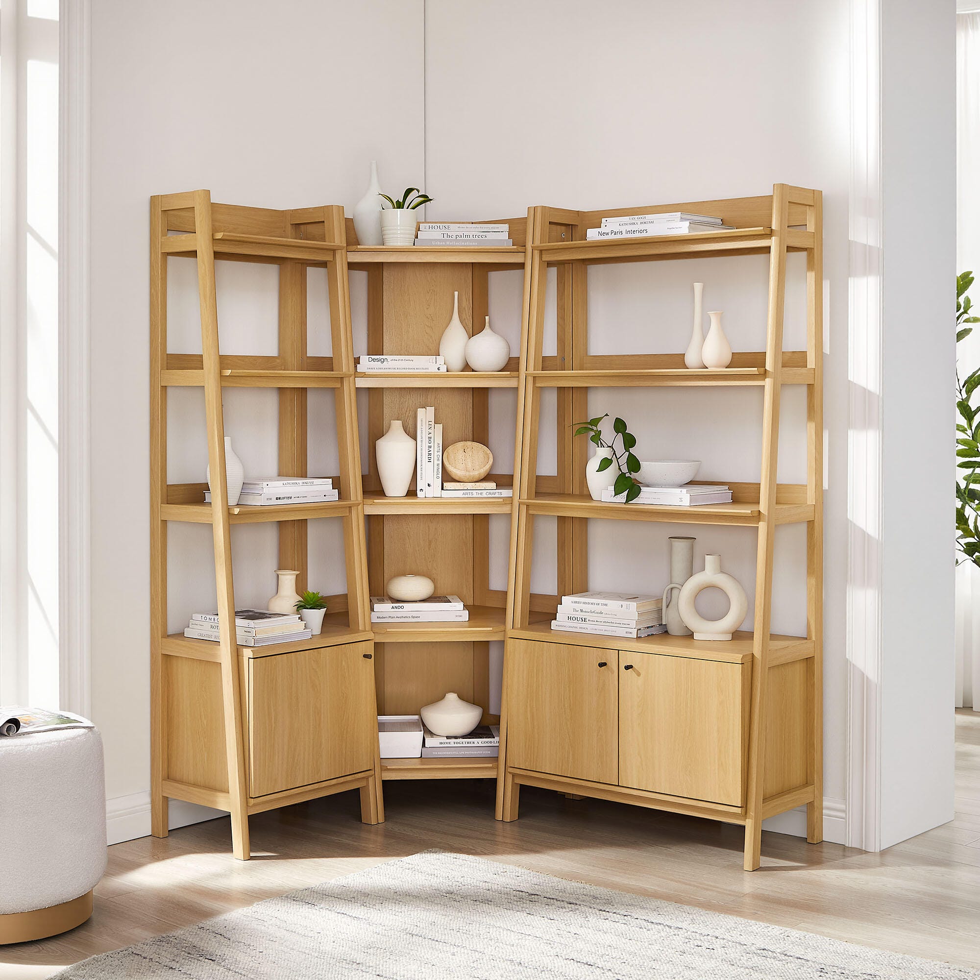 Modway Bixby 71" Corner Bookshelf Set, , rollover