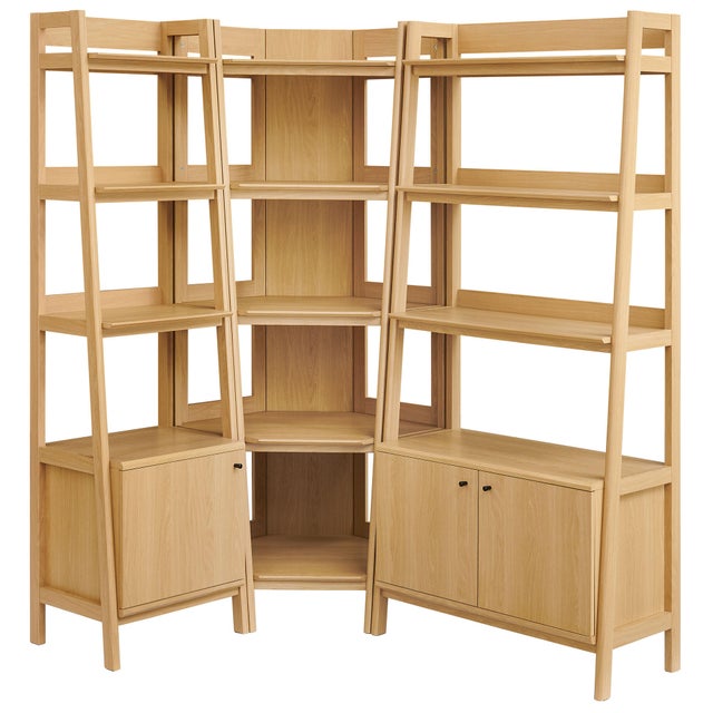 Modway Bixby 71" Corner Bookshelf Set