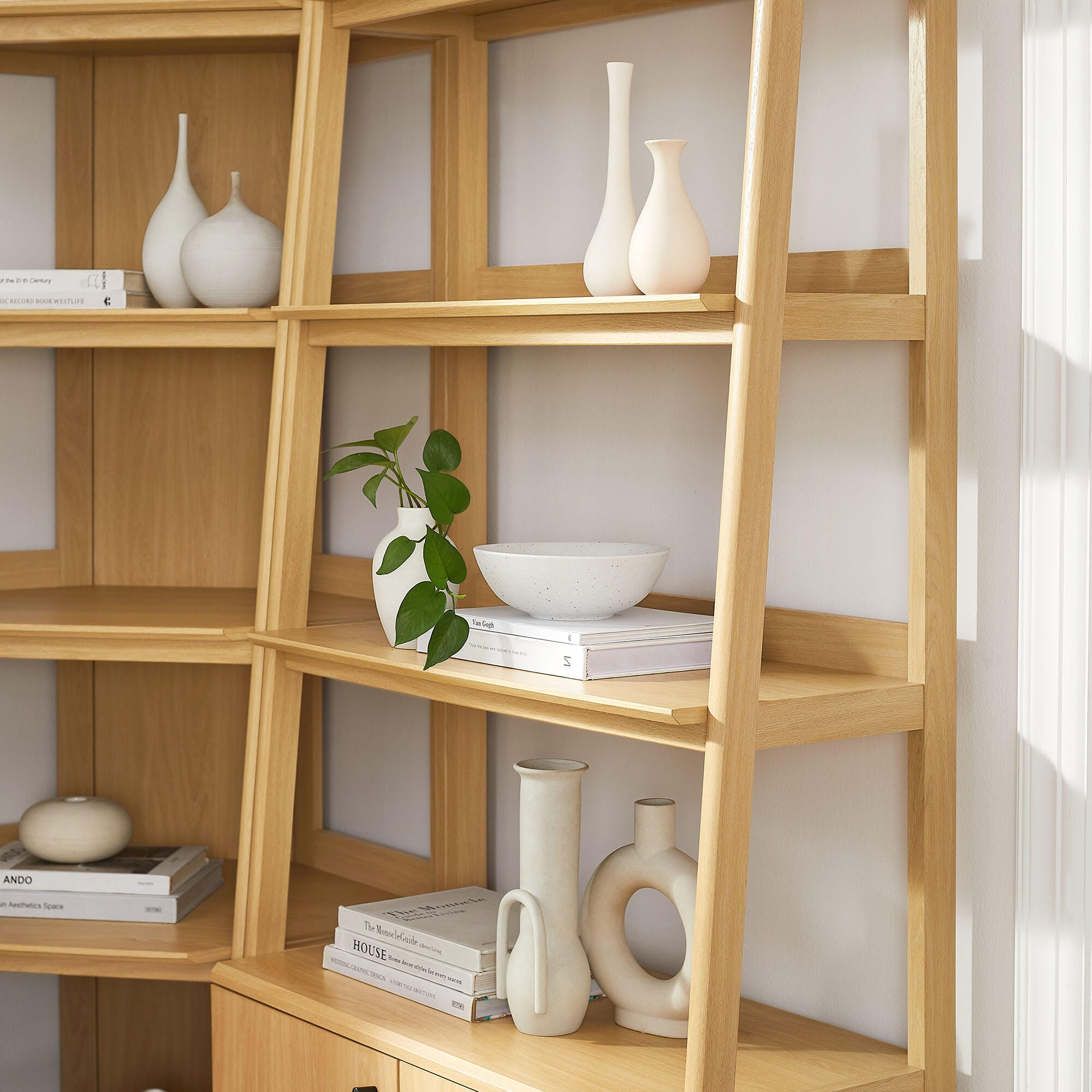 Modway Bixby 71" Corner Bookshelf Set, , large