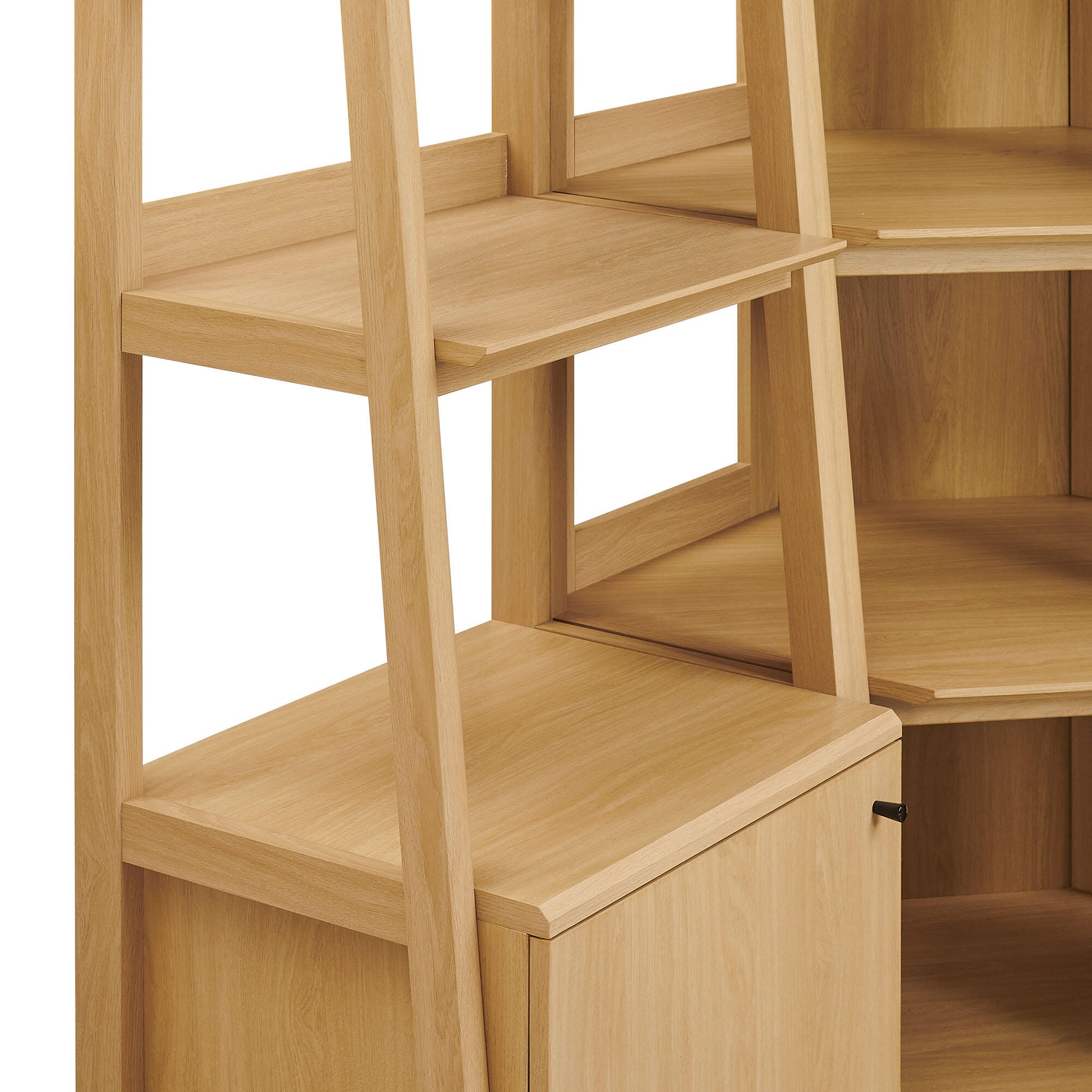 Modway Bixby 71" Corner Narrow Bookshelf Set, , large