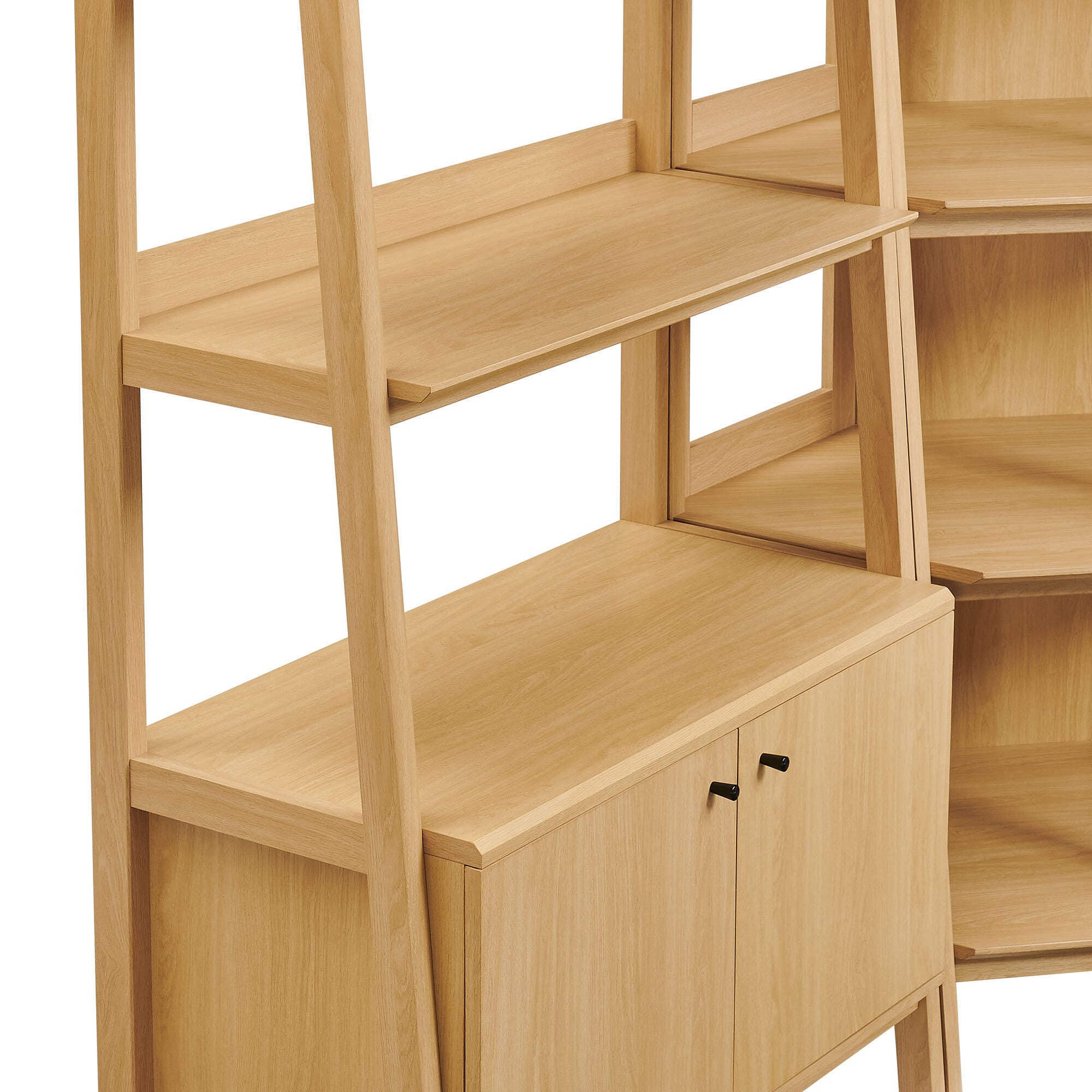 Modway Bixby 71" Corner Wide Bookshelf Set, , large