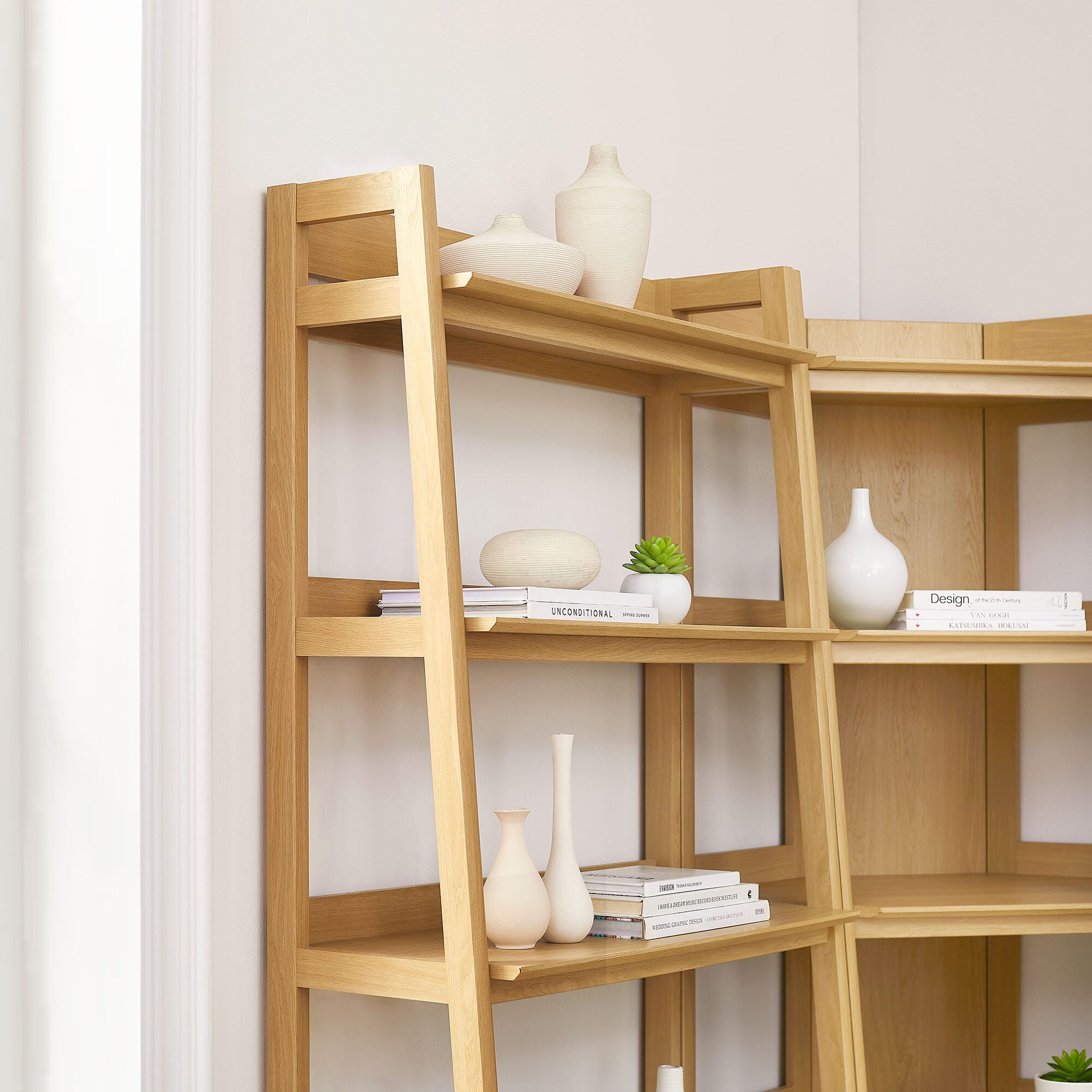 Modway Bixby 71" Corner Wide Bookshelf Set, , large