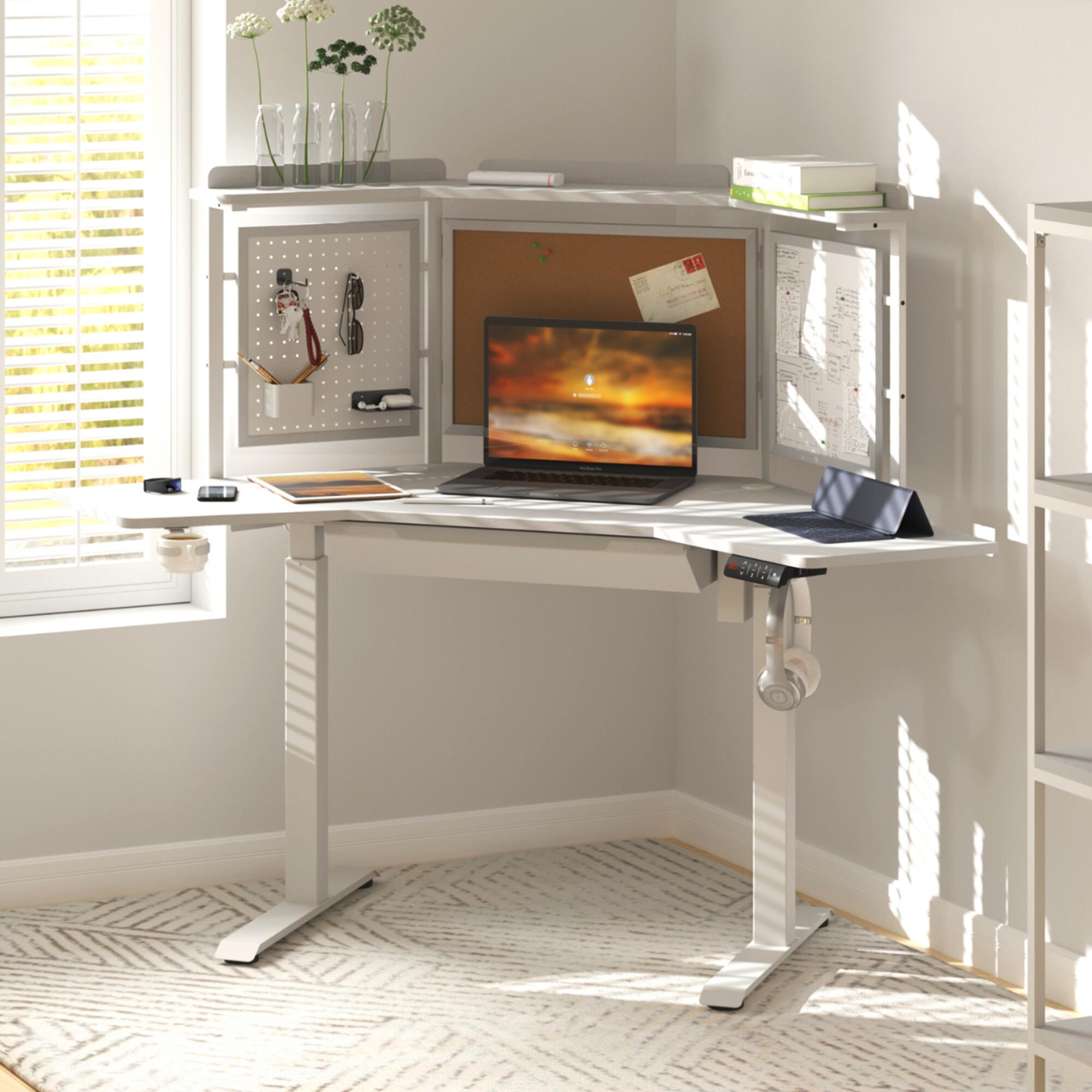 KOWO 67" Corner Multi-Functional Adjustable Standing Desk