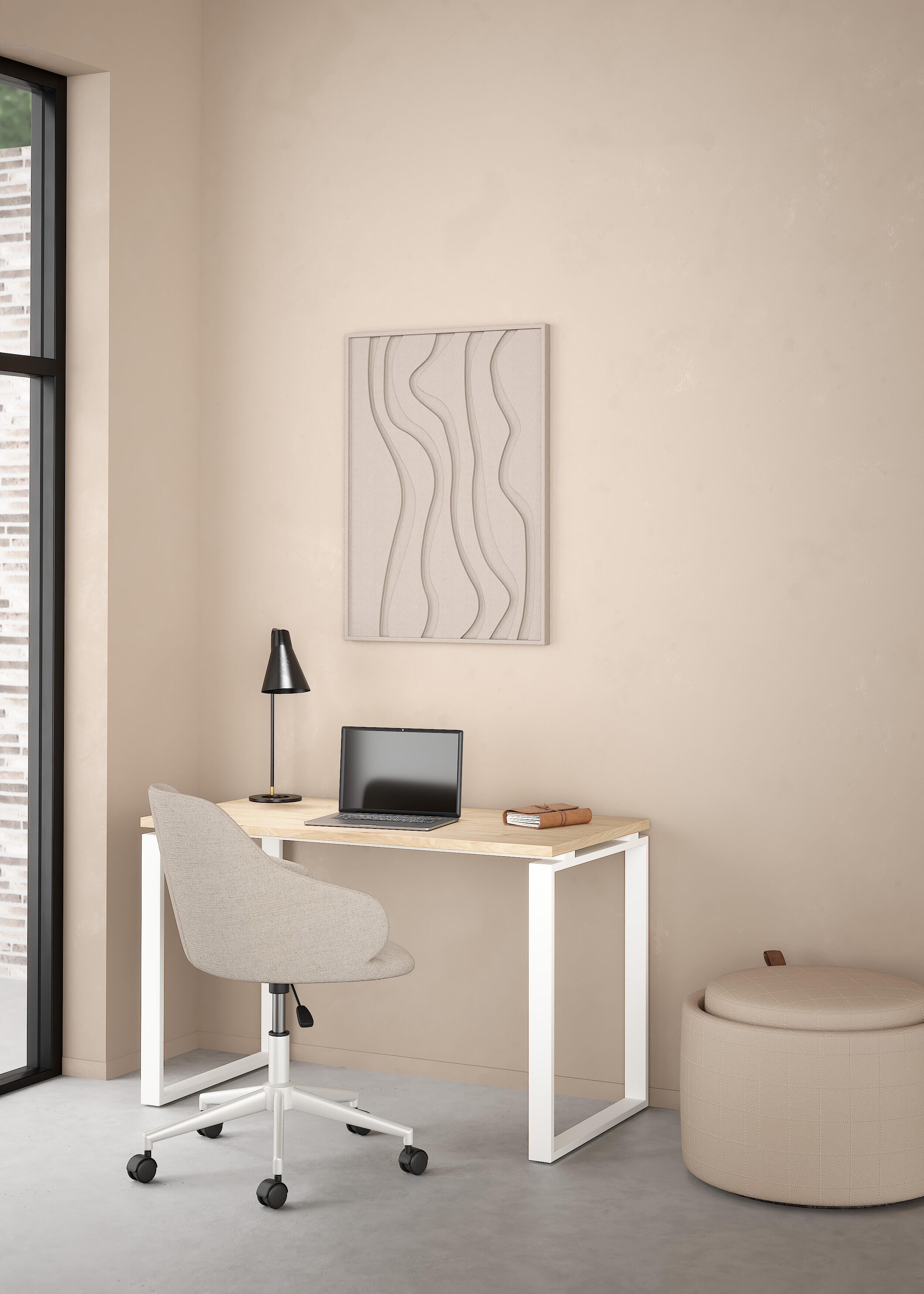 Tvilum Sign 47" Home Office Desk, White, rollover
