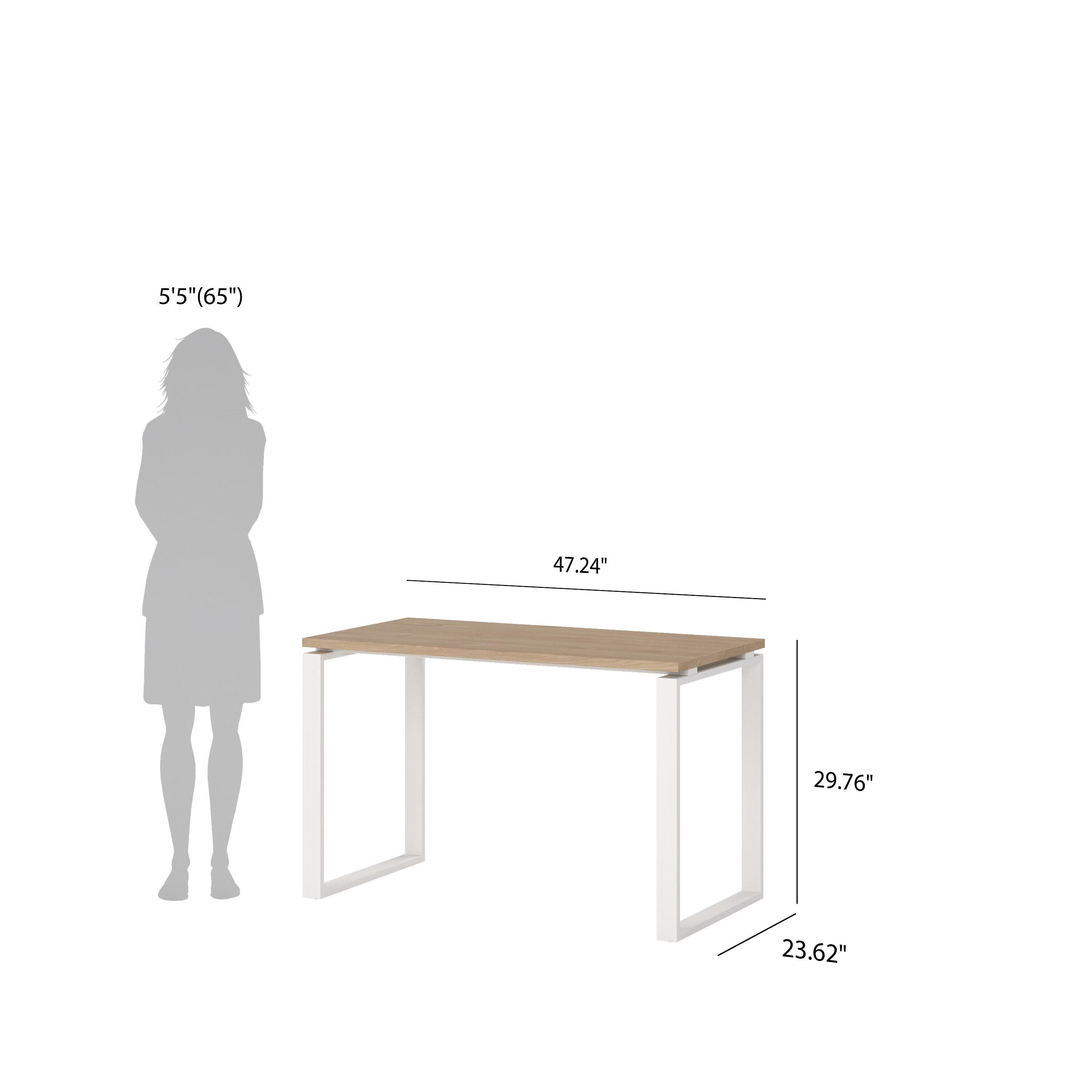 Tvilum Sign 47" Home Office Desk, White, large