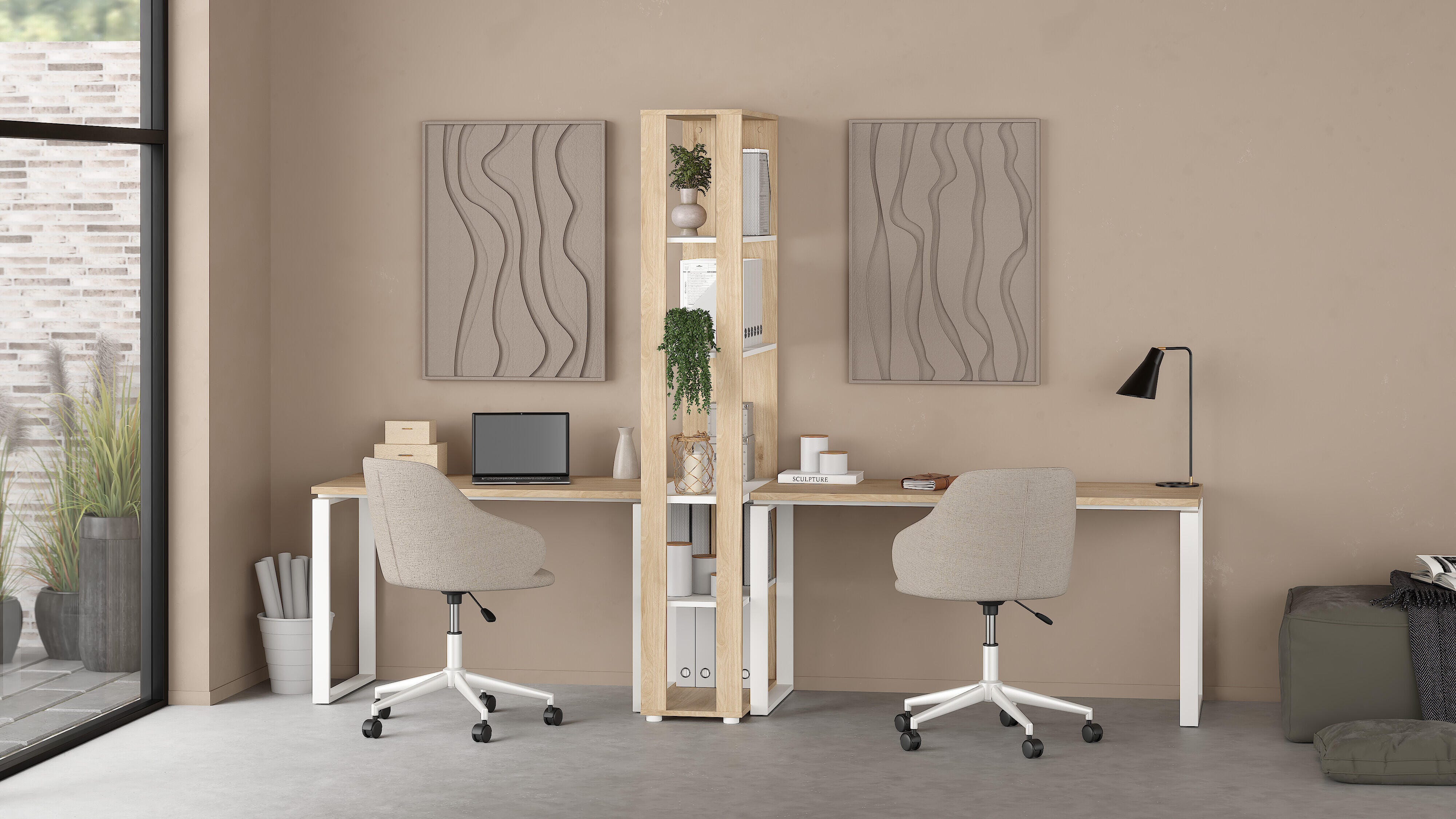 Tvilum Sign 47" Home Office Desk, White, large
