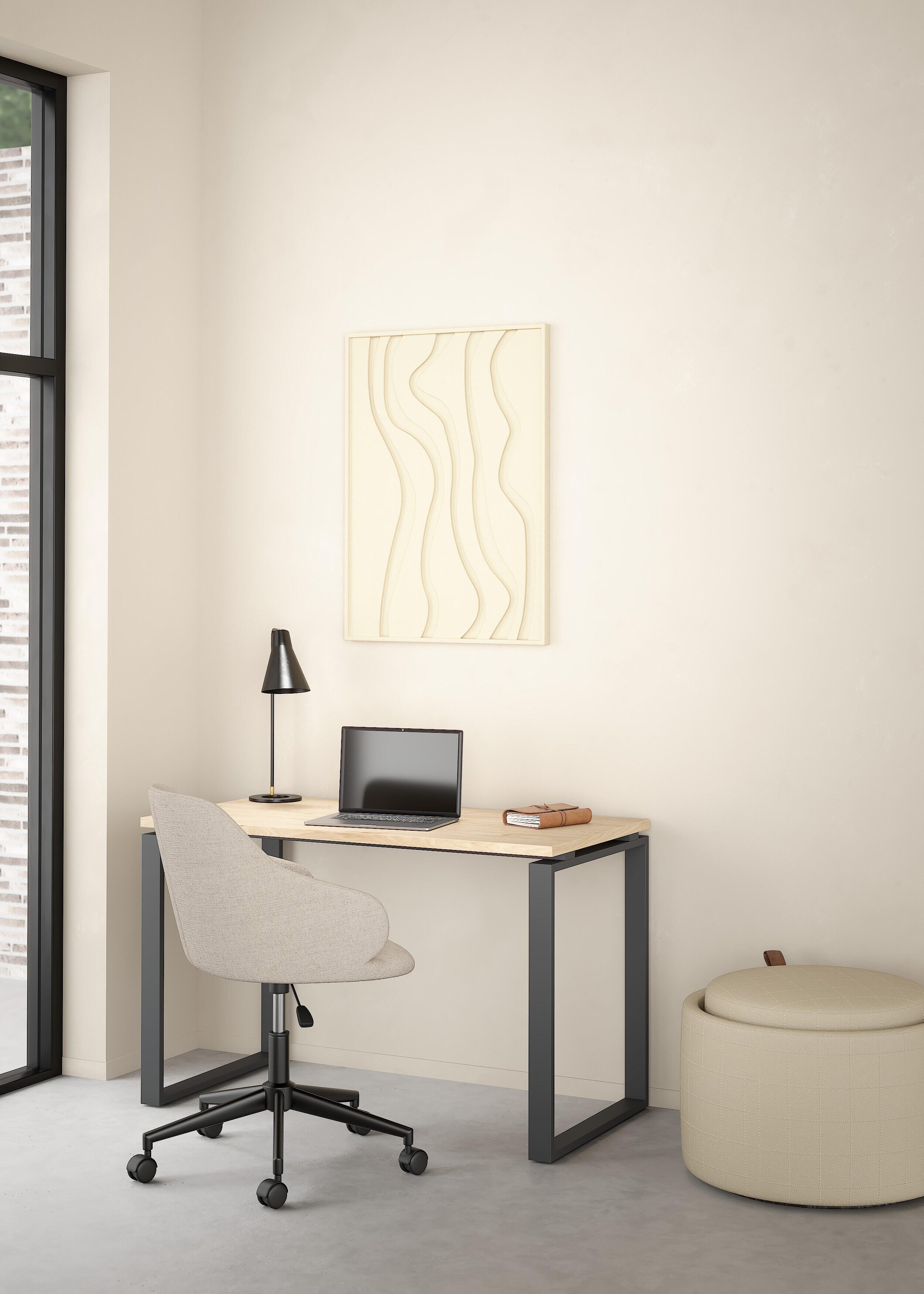 Tvilum Sign 47" Home Office Desk, Matte Gray, rollover