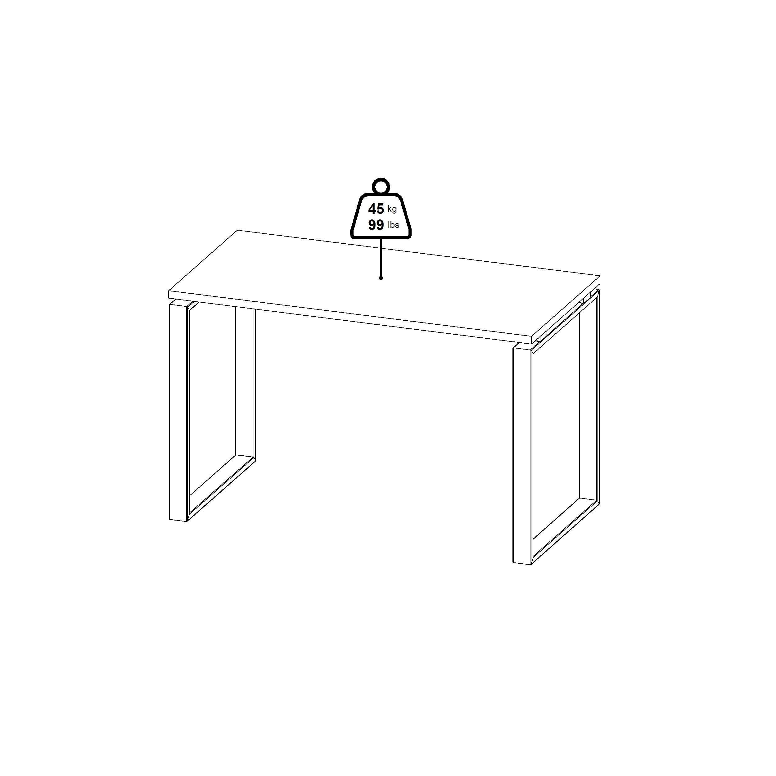 Tvilum Sign 47" Home Office Desk, Matte Gray, large